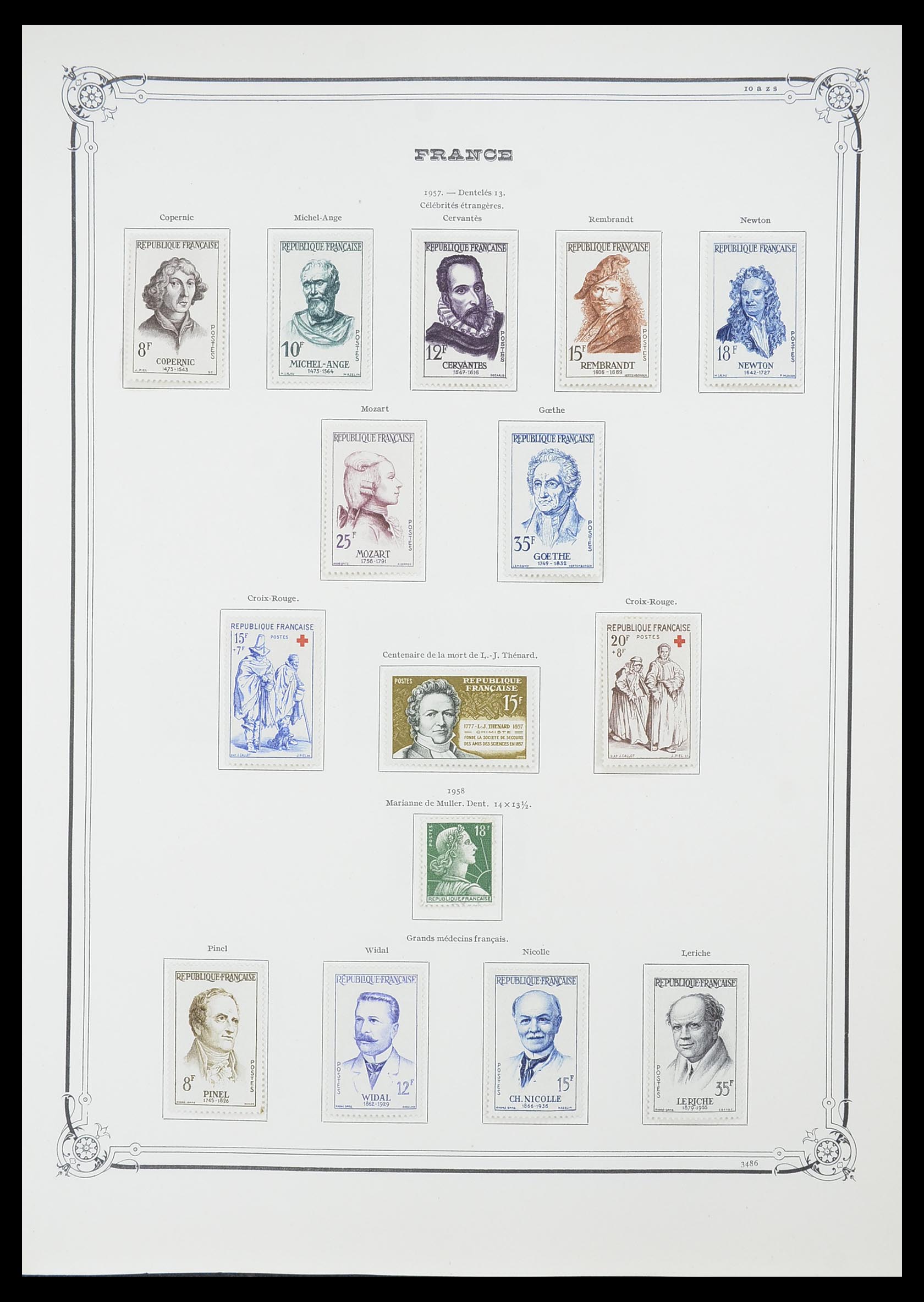 33900 057 - Postzegelverzameling 33900 Frankrijk 1849-1966.
