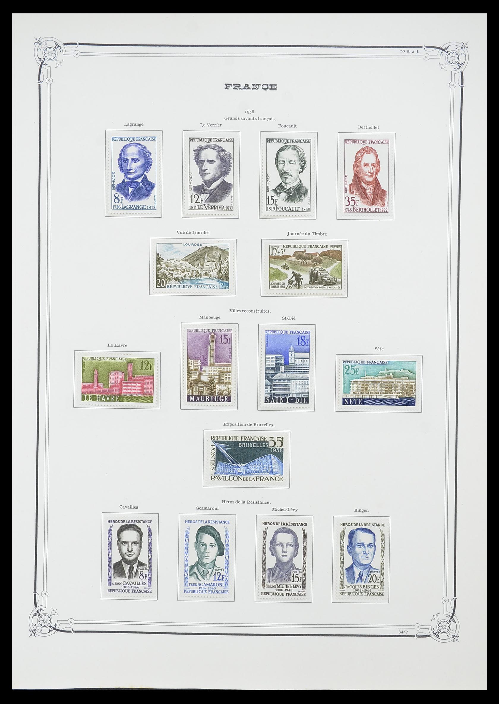 33900 058 - Postzegelverzameling 33900 Frankrijk 1849-1966.