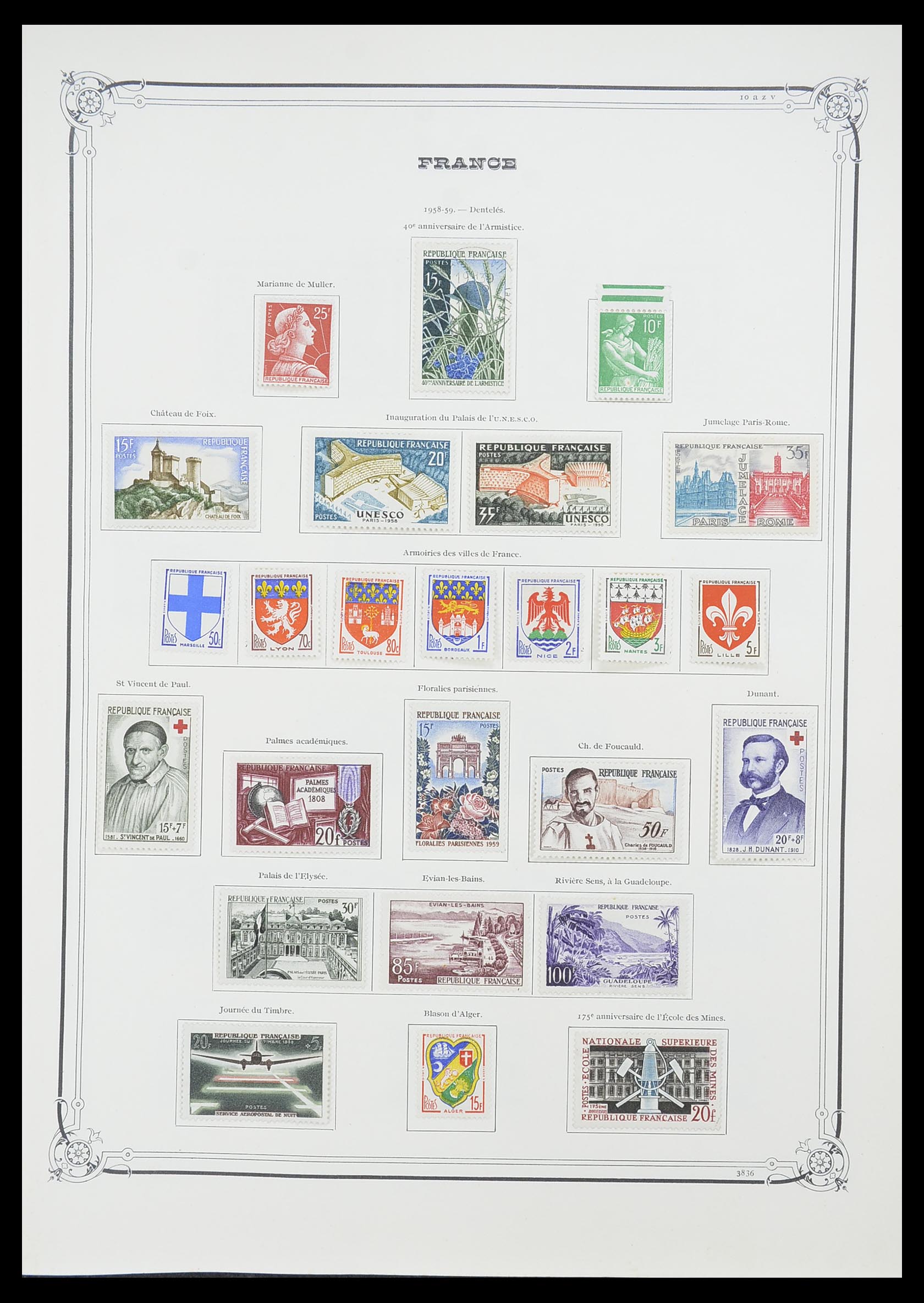 33900 060 - Postzegelverzameling 33900 Frankrijk 1849-1966.