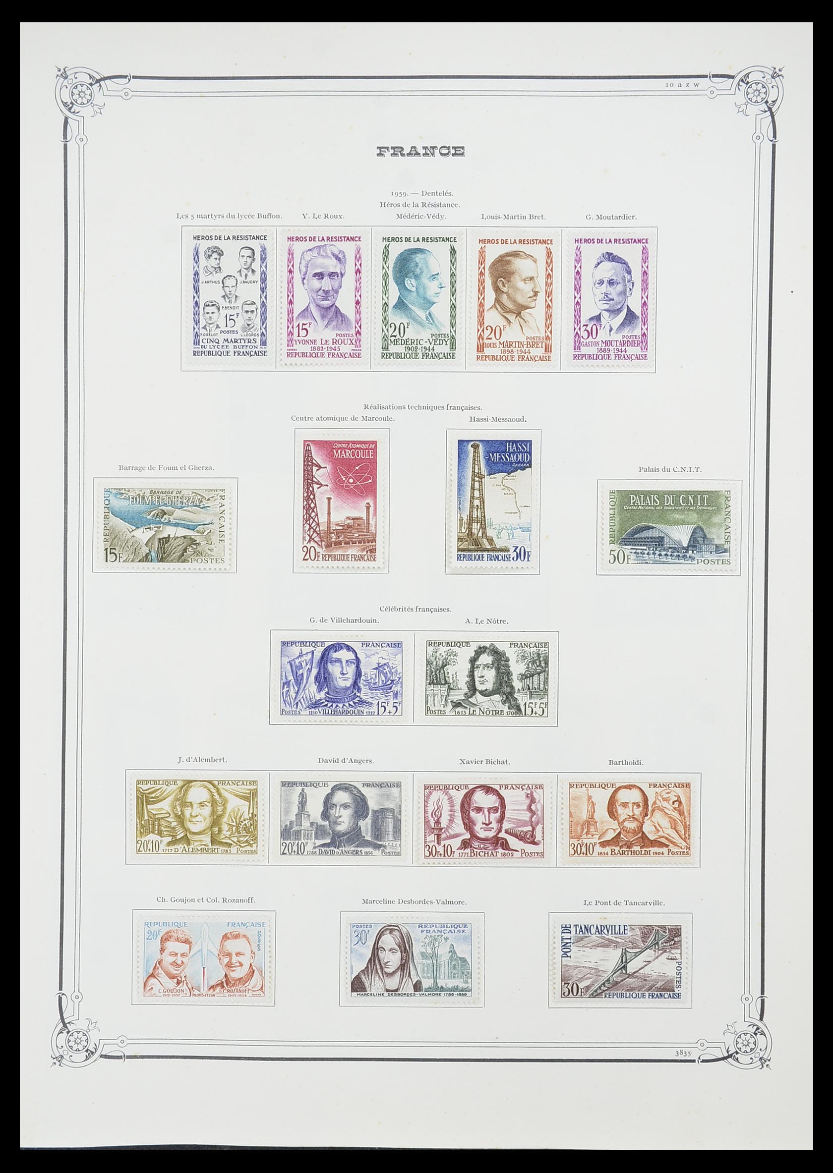 33900 061 - Stamp collection 33900 France 1849-1966.