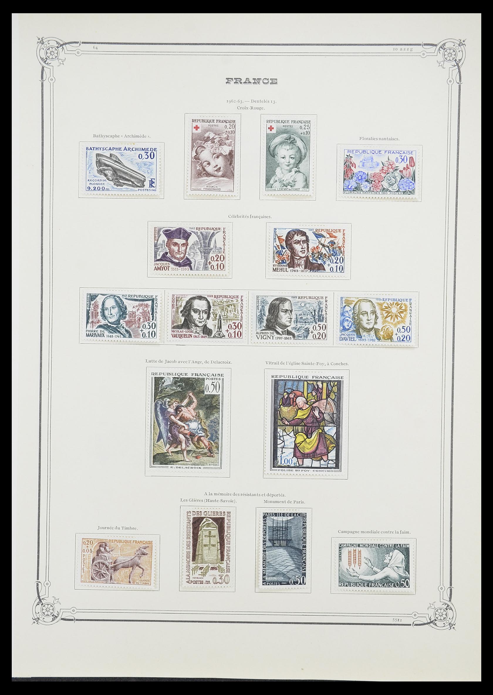 33900 071 - Postzegelverzameling 33900 Frankrijk 1849-1966.
