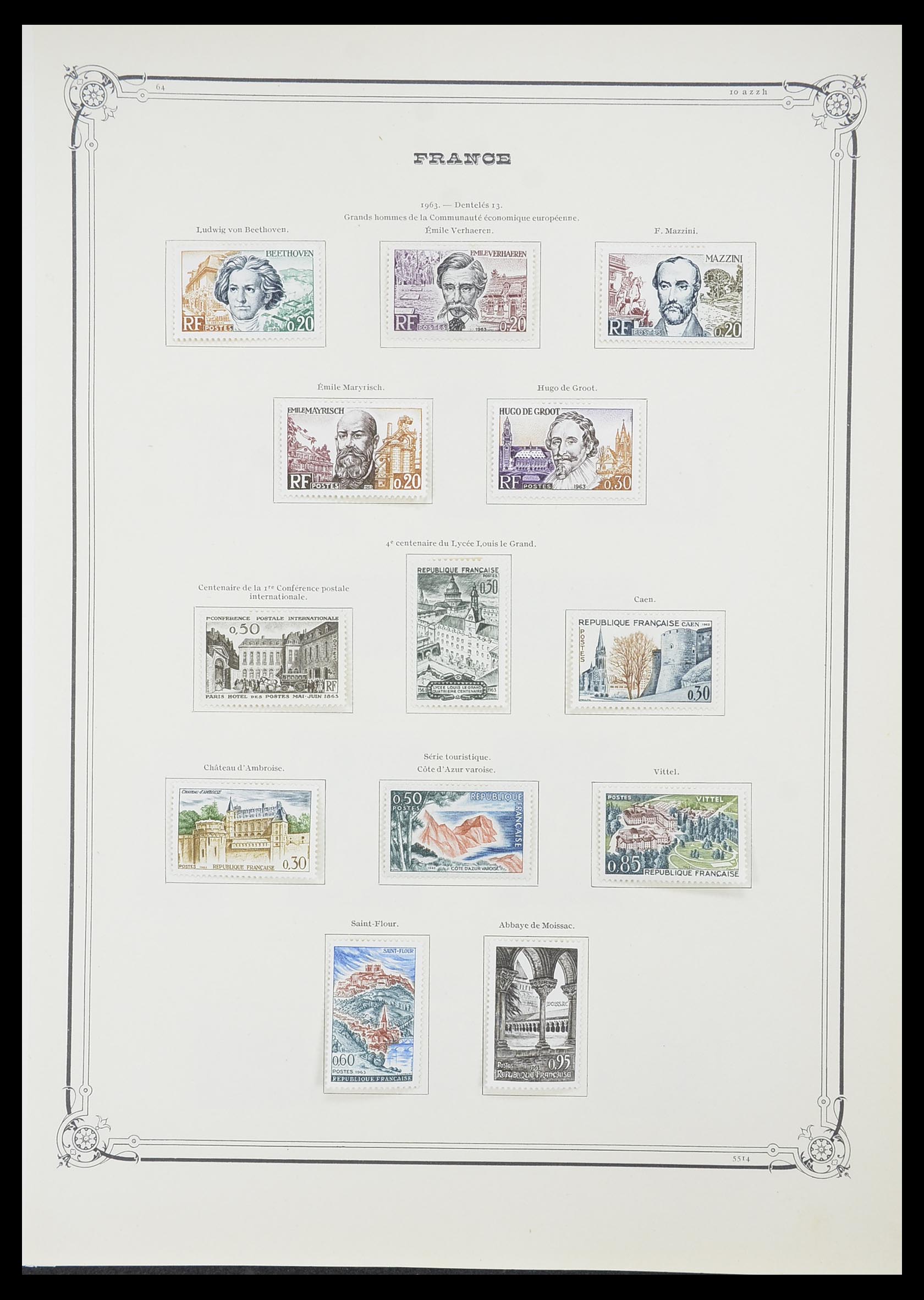 33900 072 - Postzegelverzameling 33900 Frankrijk 1849-1966.
