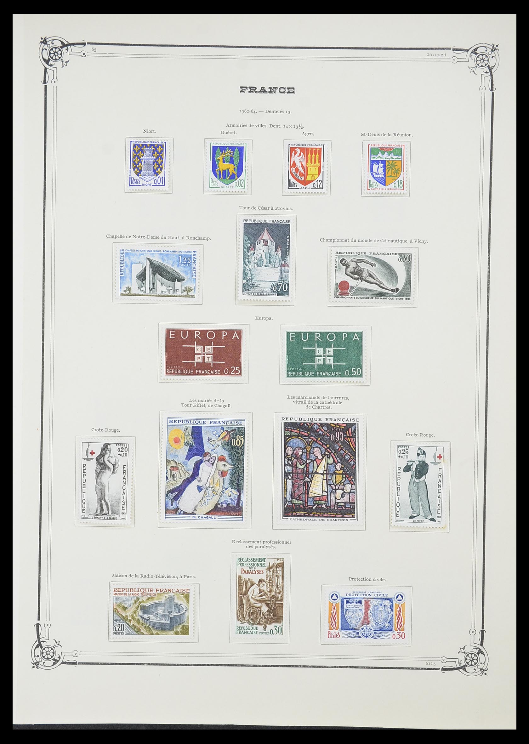 33900 073 - Postzegelverzameling 33900 Frankrijk 1849-1966.