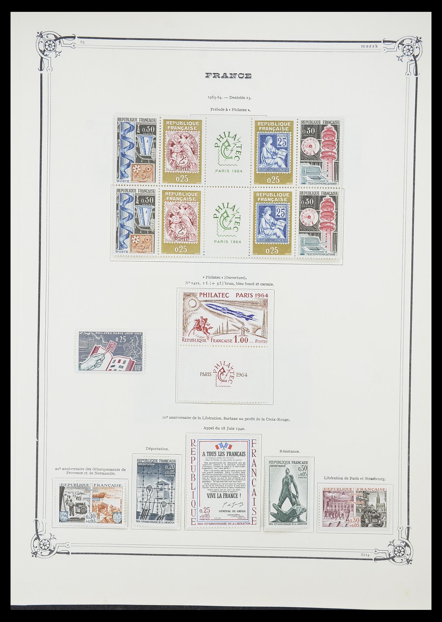 33900 074 - Postzegelverzameling 33900 Frankrijk 1849-1966.