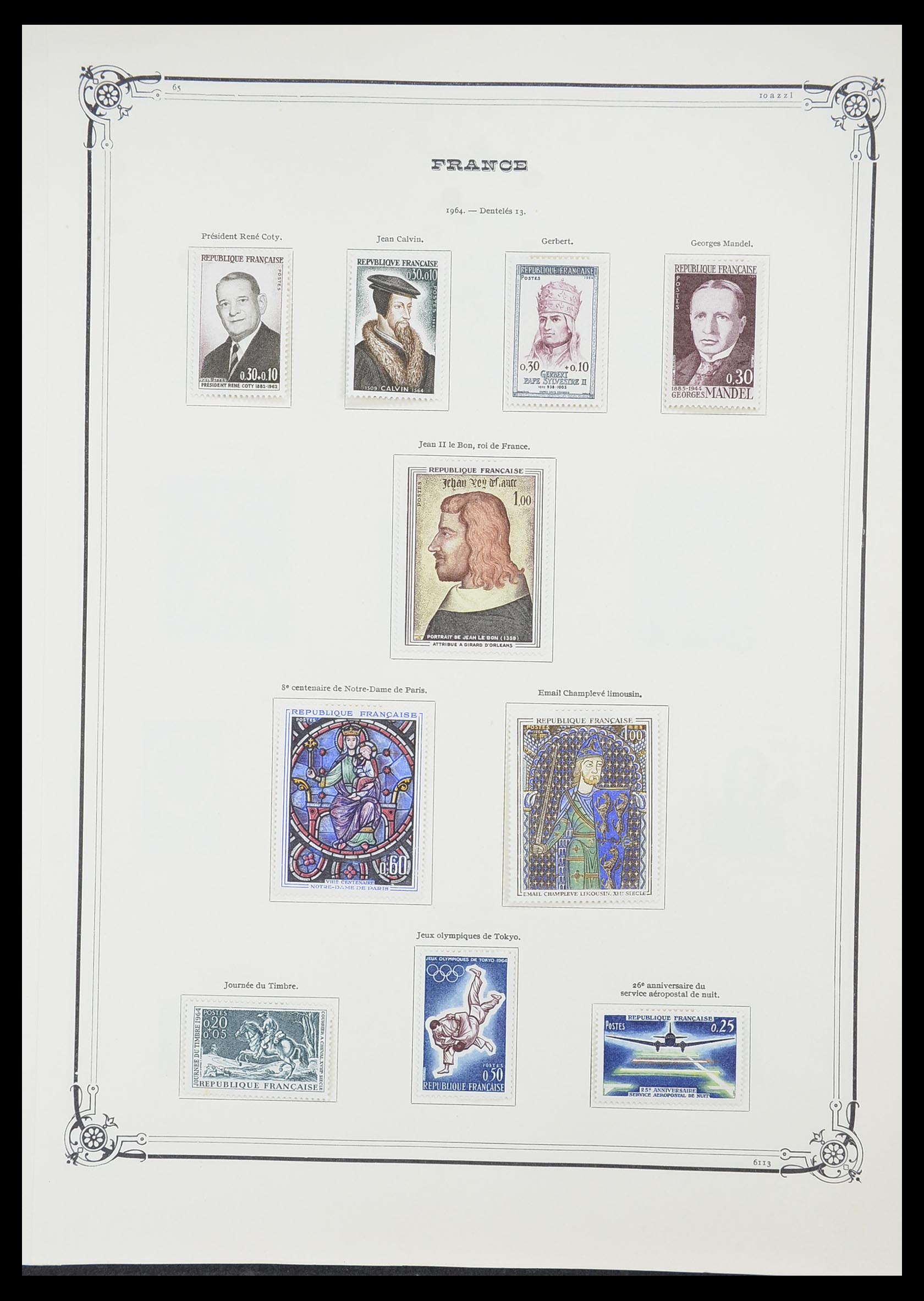 33900 075 - Postzegelverzameling 33900 Frankrijk 1849-1966.