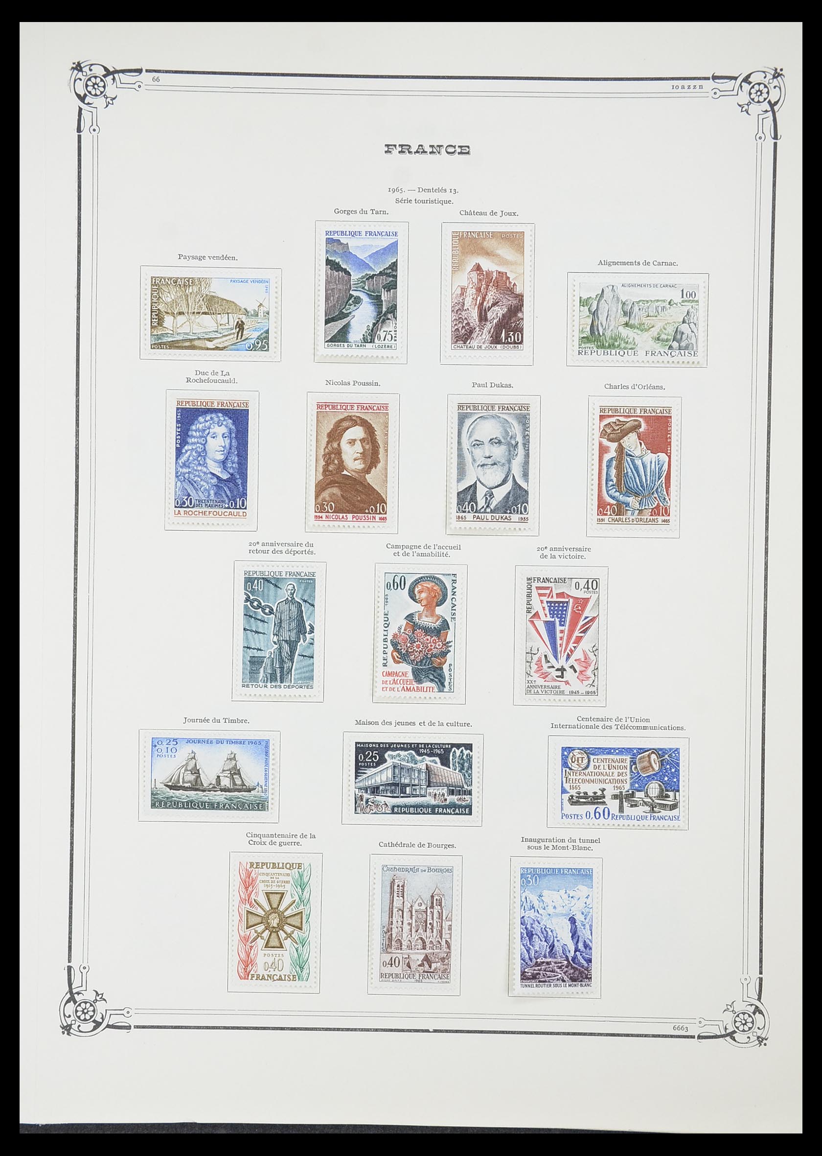 33900 076 - Postzegelverzameling 33900 Frankrijk 1849-1966.