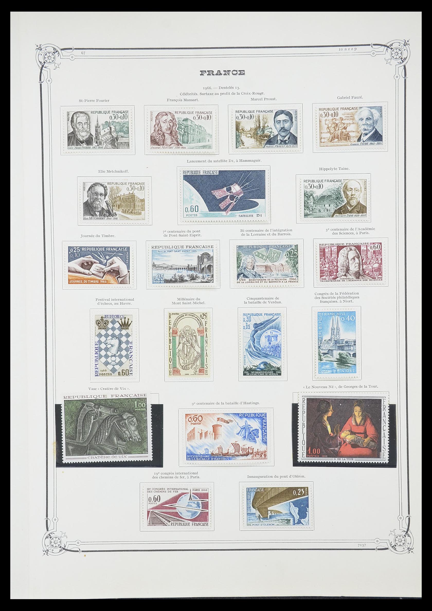 33900 078 - Postzegelverzameling 33900 Frankrijk 1849-1966.