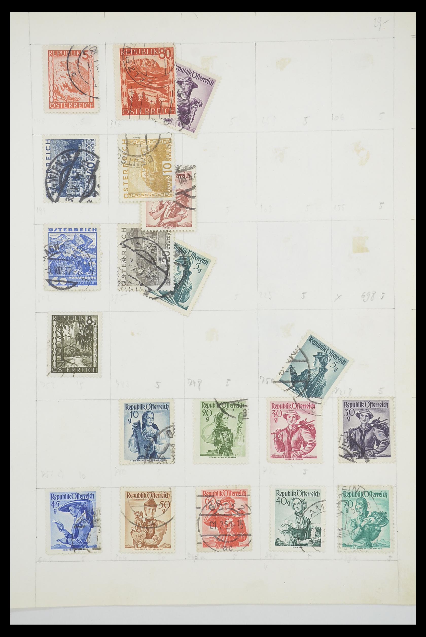 33901 046 - Postzegelverzameling 33901 Oostenrijk en gebieden 1850-1965.