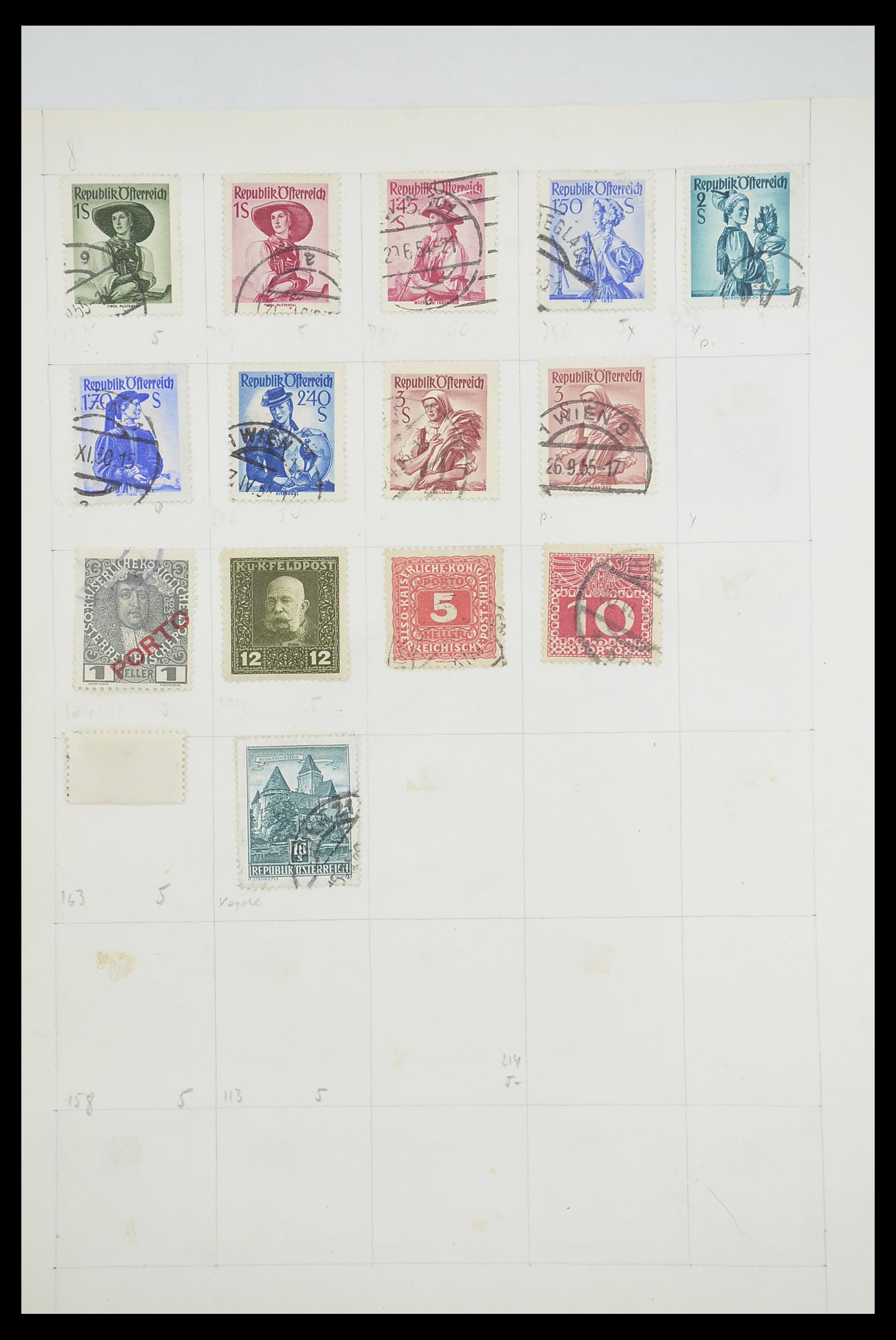 33901 047 - Postzegelverzameling 33901 Oostenrijk en gebieden 1850-1965.