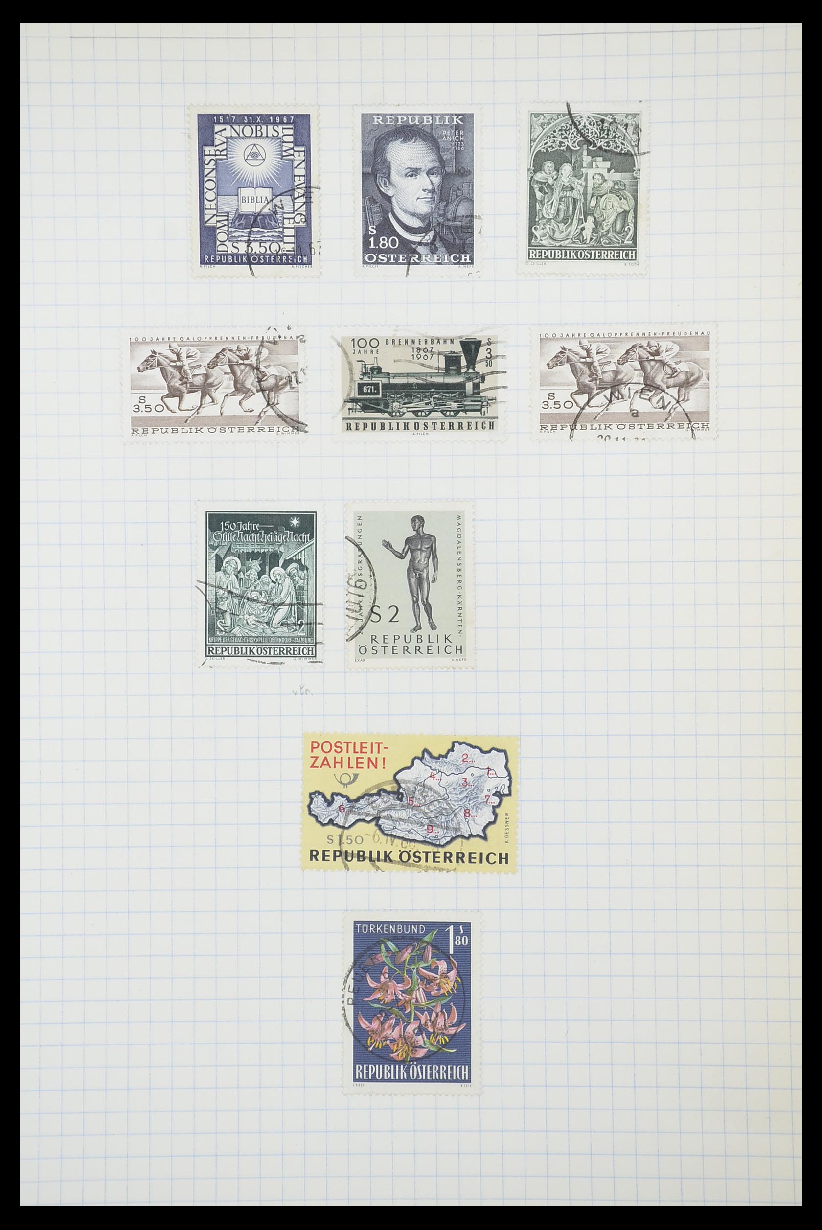 33901 072 - Postzegelverzameling 33901 Oostenrijk en gebieden 1850-1965.