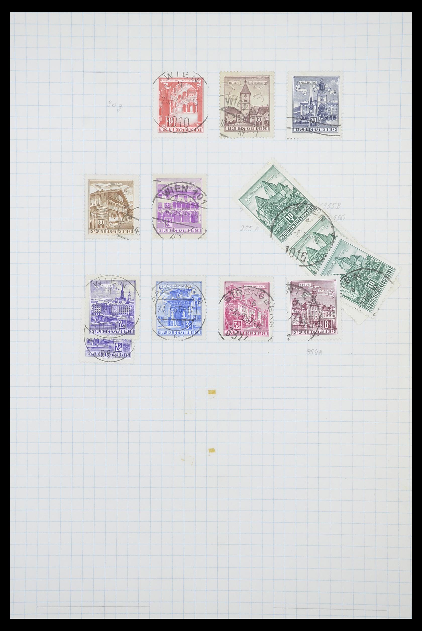 33901 073 - Postzegelverzameling 33901 Oostenrijk en gebieden 1850-1965.