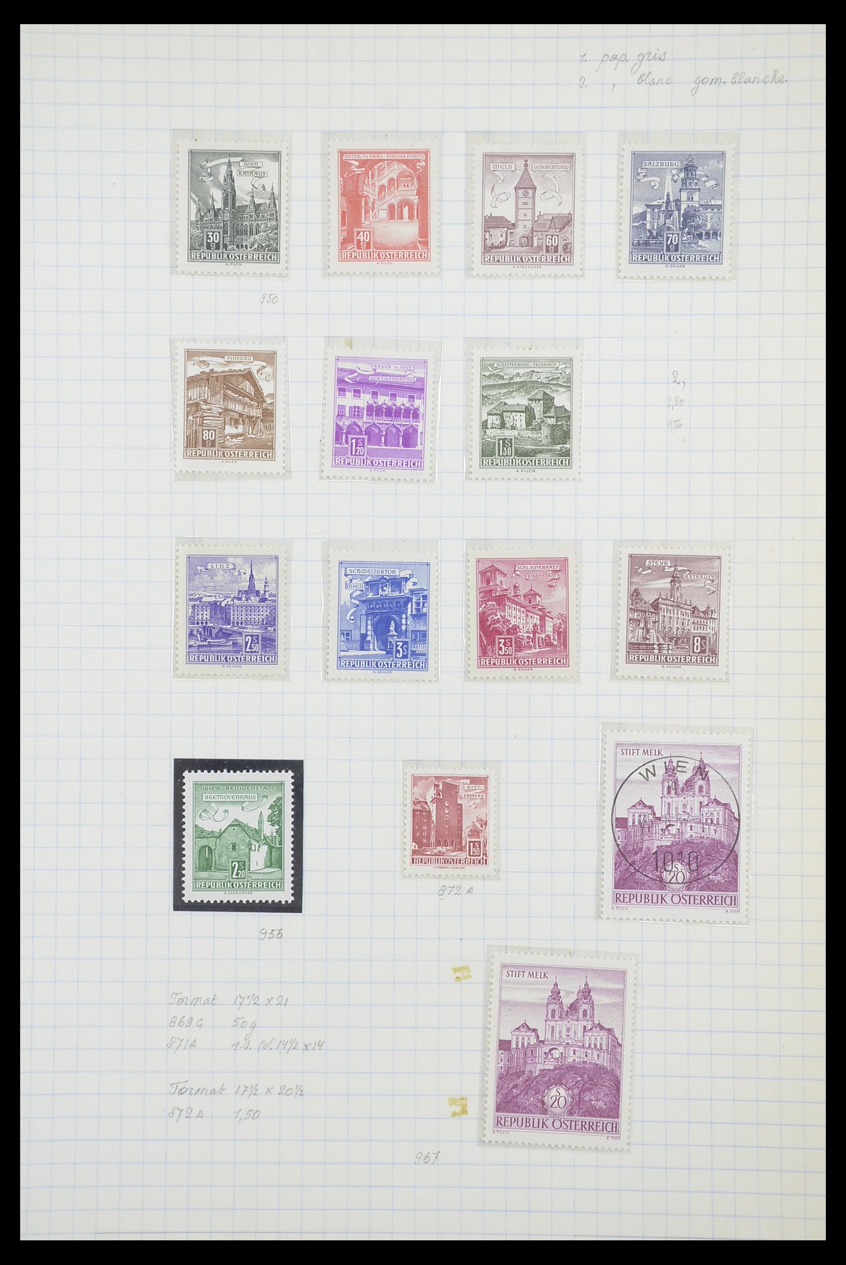33901 074 - Postzegelverzameling 33901 Oostenrijk en gebieden 1850-1965.