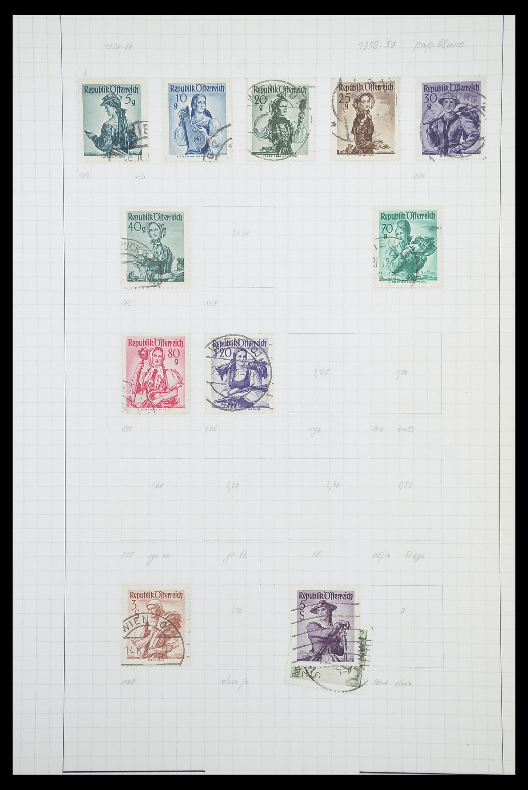 33901 076 - Postzegelverzameling 33901 Oostenrijk en gebieden 1850-1965.