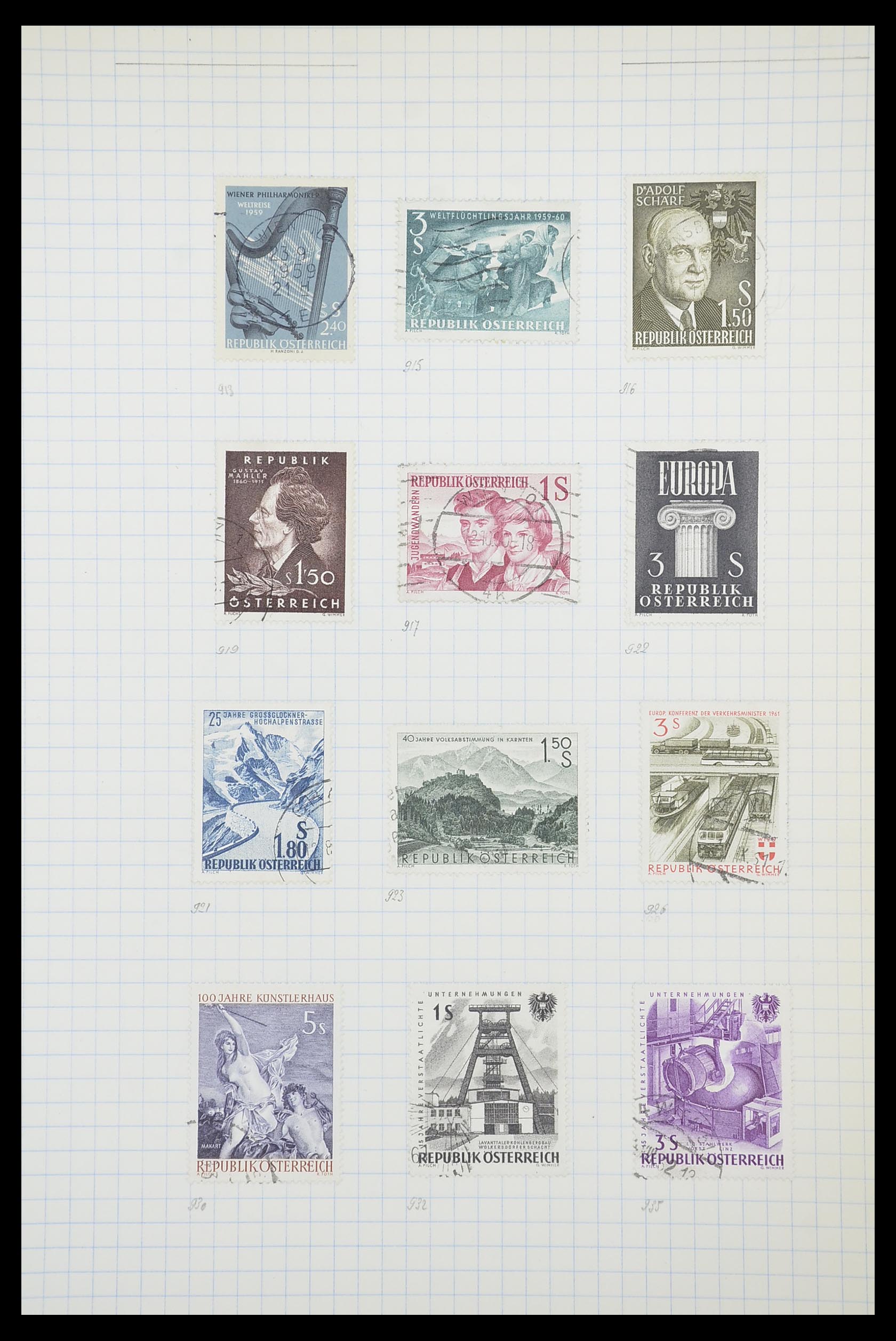 33901 078 - Postzegelverzameling 33901 Oostenrijk en gebieden 1850-1965.