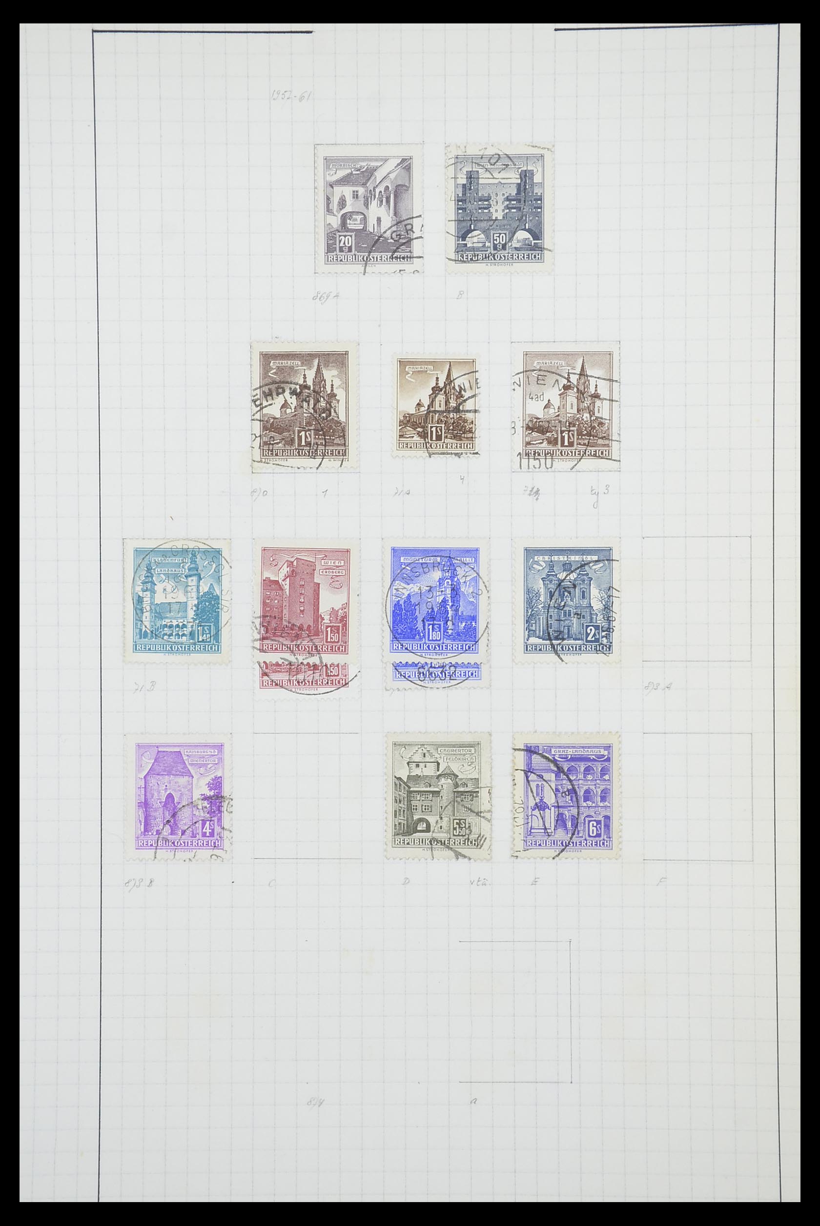 33901 080 - Postzegelverzameling 33901 Oostenrijk en gebieden 1850-1965.