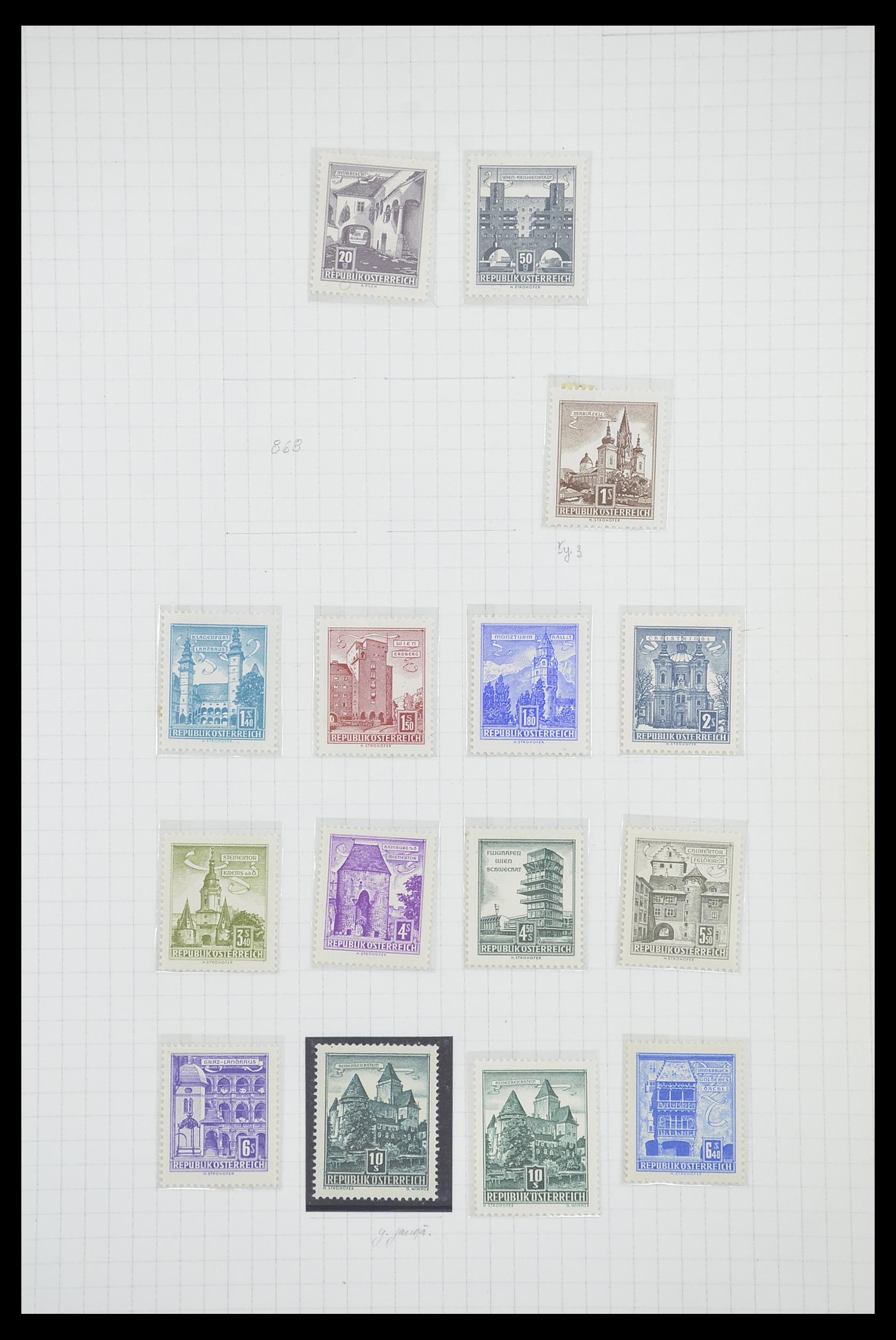 33901 081 - Postzegelverzameling 33901 Oostenrijk en gebieden 1850-1965.
