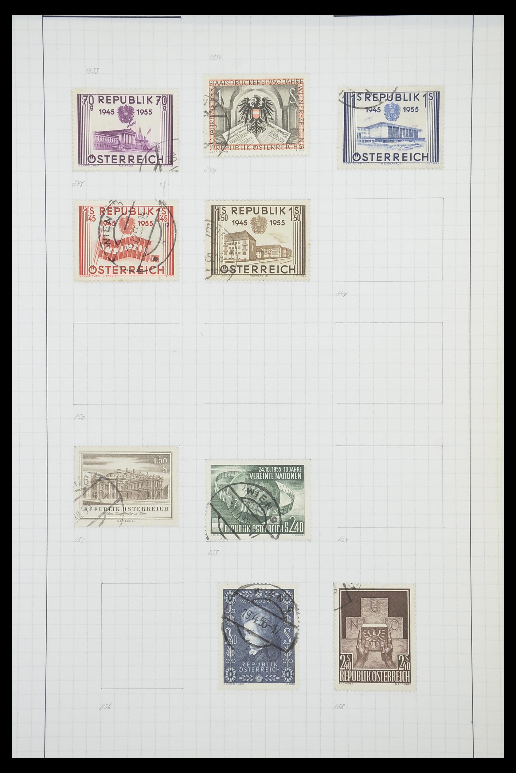 33901 084 - Postzegelverzameling 33901 Oostenrijk en gebieden 1850-1965.