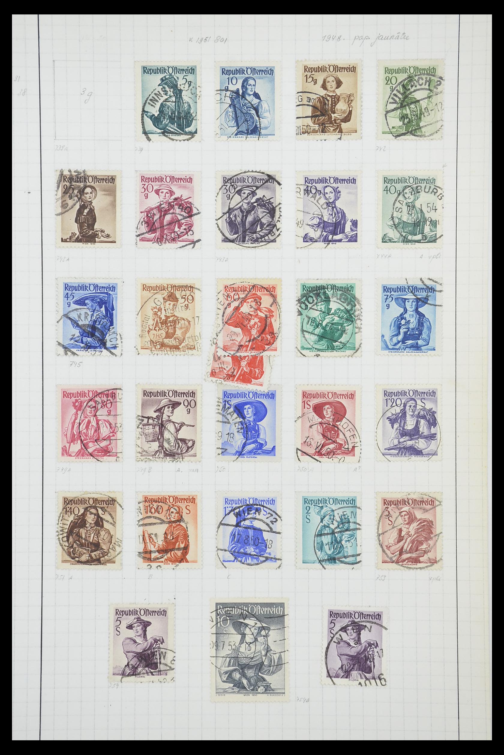 33901 092 - Postzegelverzameling 33901 Oostenrijk en gebieden 1850-1965.