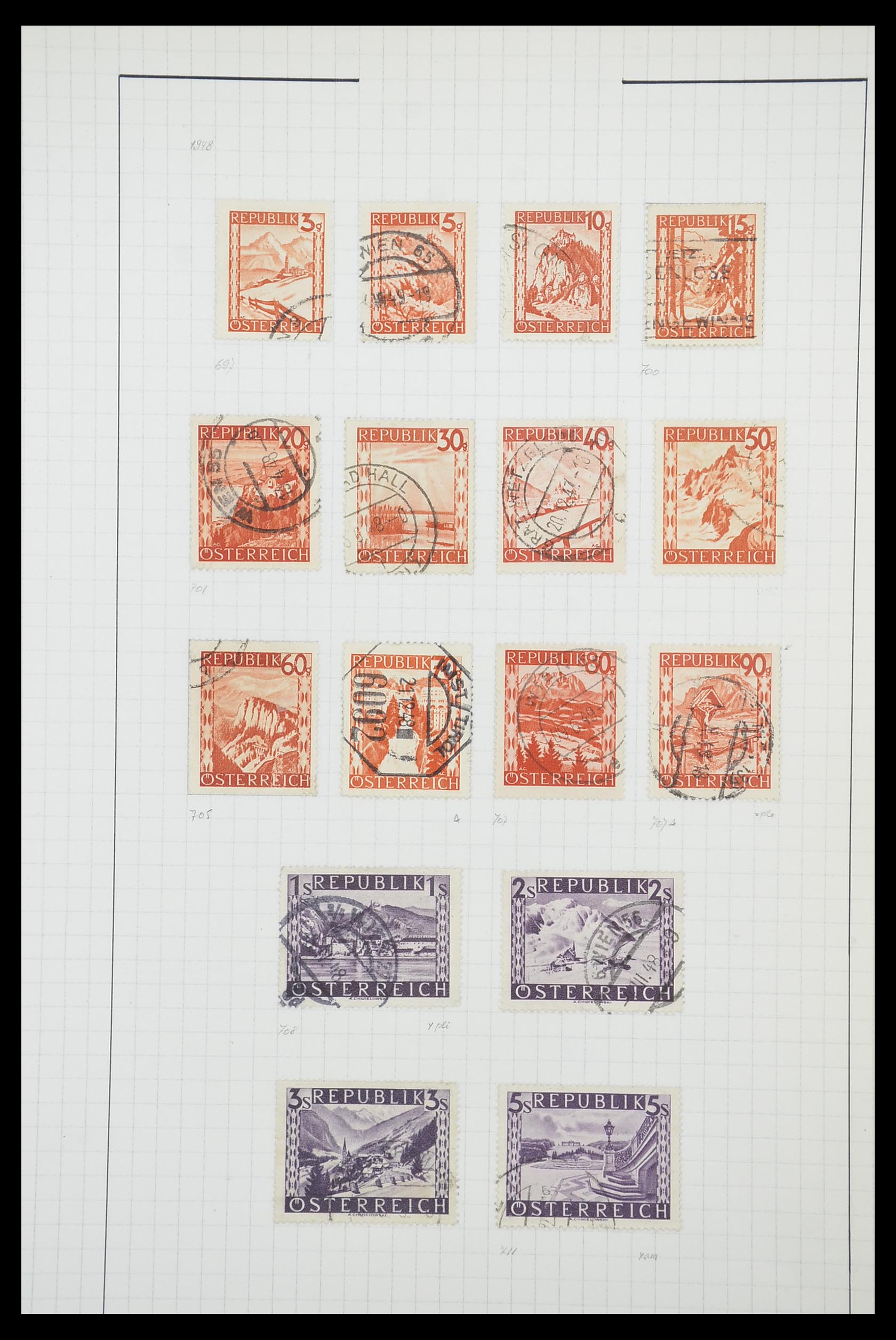 33901 096 - Postzegelverzameling 33901 Oostenrijk en gebieden 1850-1965.