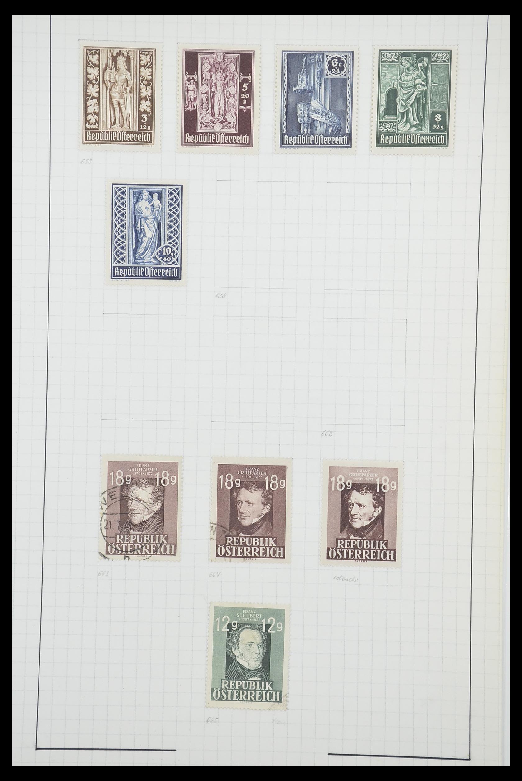 33901 101 - Postzegelverzameling 33901 Oostenrijk en gebieden 1850-1965.