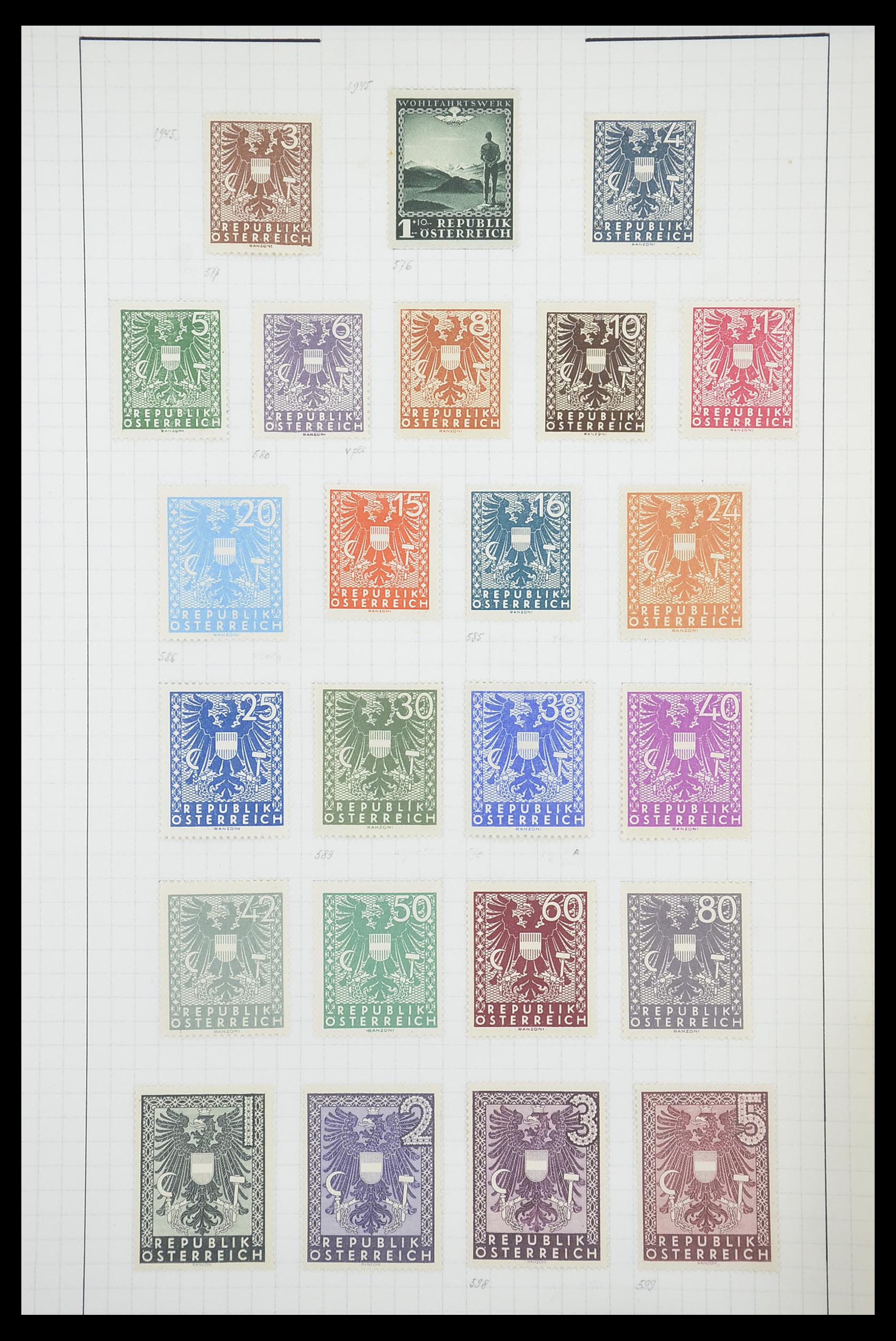 33901 108 - Postzegelverzameling 33901 Oostenrijk en gebieden 1850-1965.
