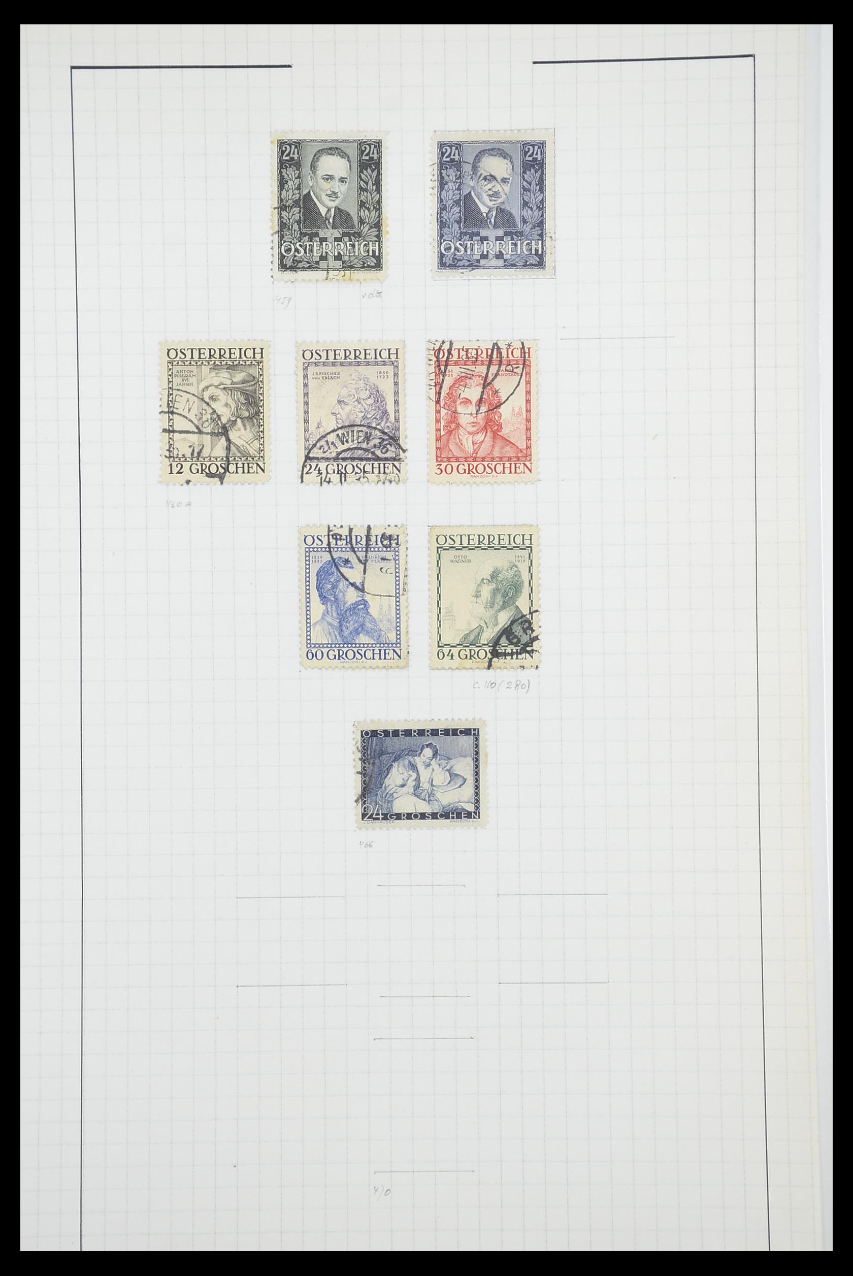33901 115 - Postzegelverzameling 33901 Oostenrijk en gebieden 1850-1965.