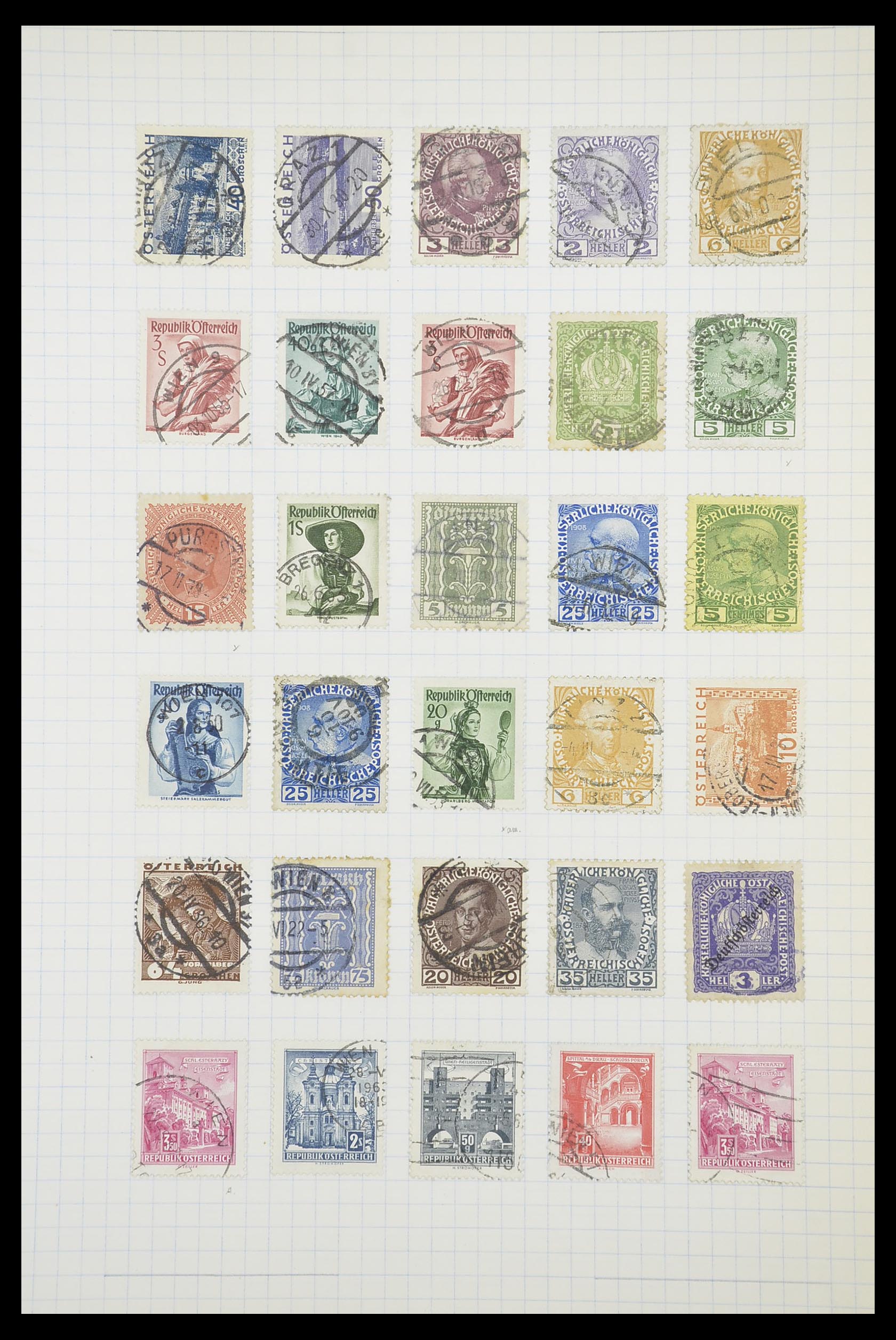 33901 130 - Postzegelverzameling 33901 Oostenrijk en gebieden 1850-1965.