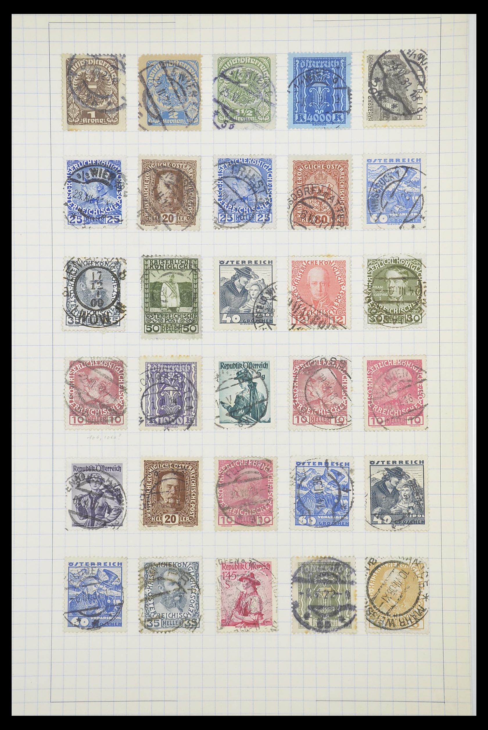 33901 132 - Postzegelverzameling 33901 Oostenrijk en gebieden 1850-1965.