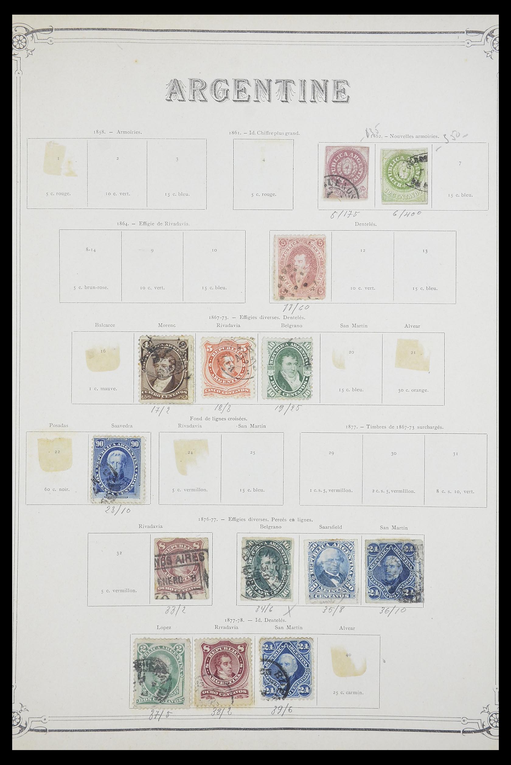 33903 001 - Postzegelverzameling 33903 Latijns Amerika 1853-1920.
