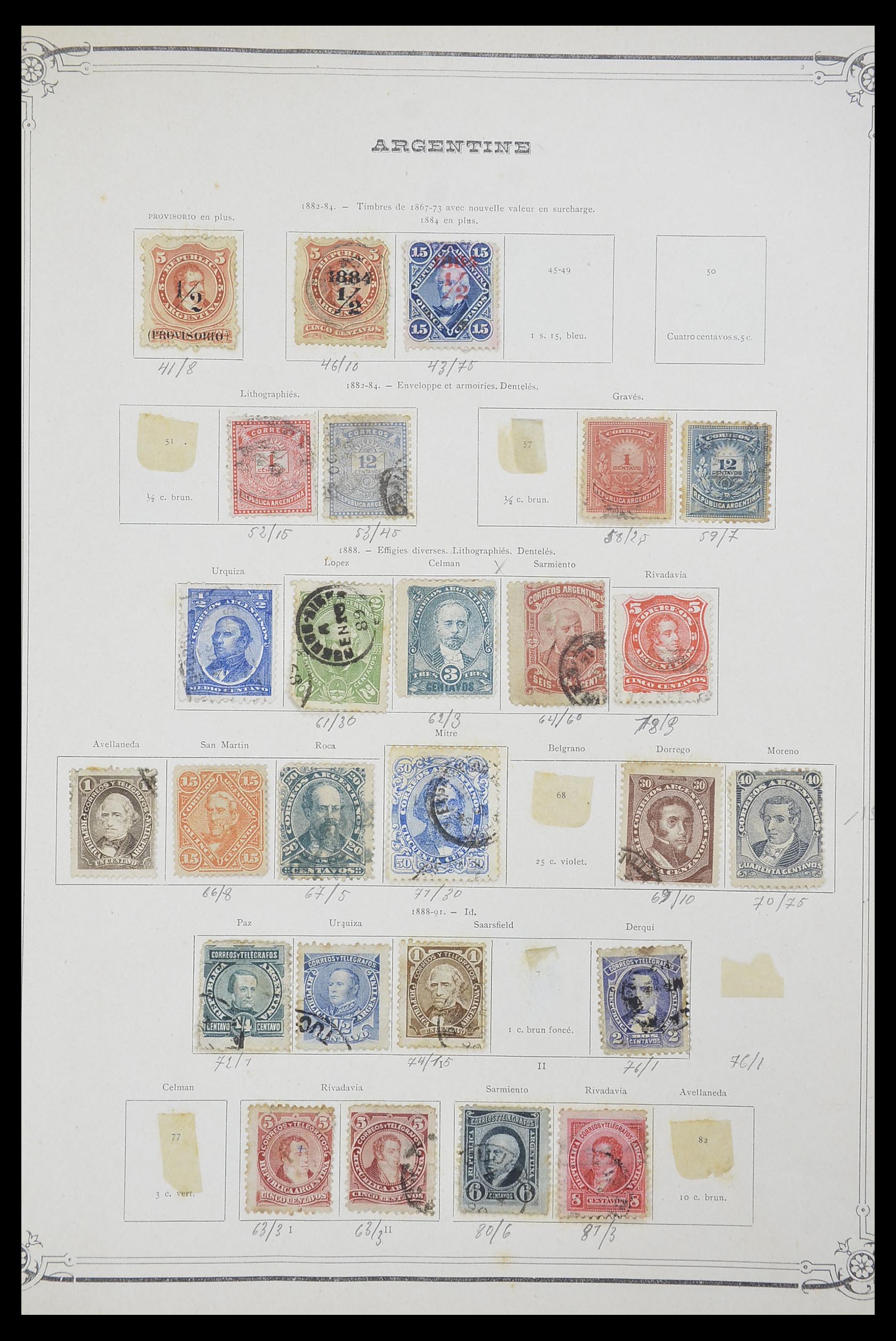 33903 002 - Postzegelverzameling 33903 Latijns Amerika 1853-1920.