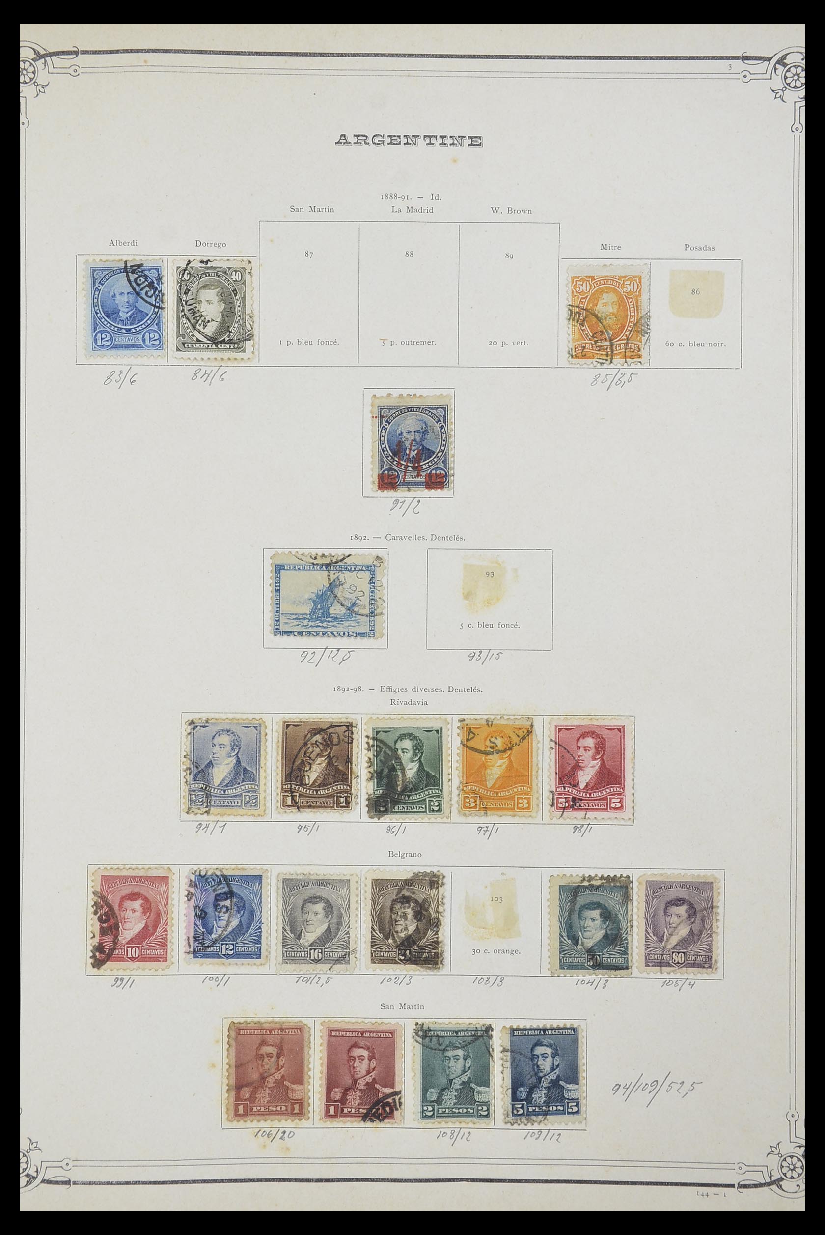 33903 005 - Postzegelverzameling 33903 Latijns Amerika 1853-1920.