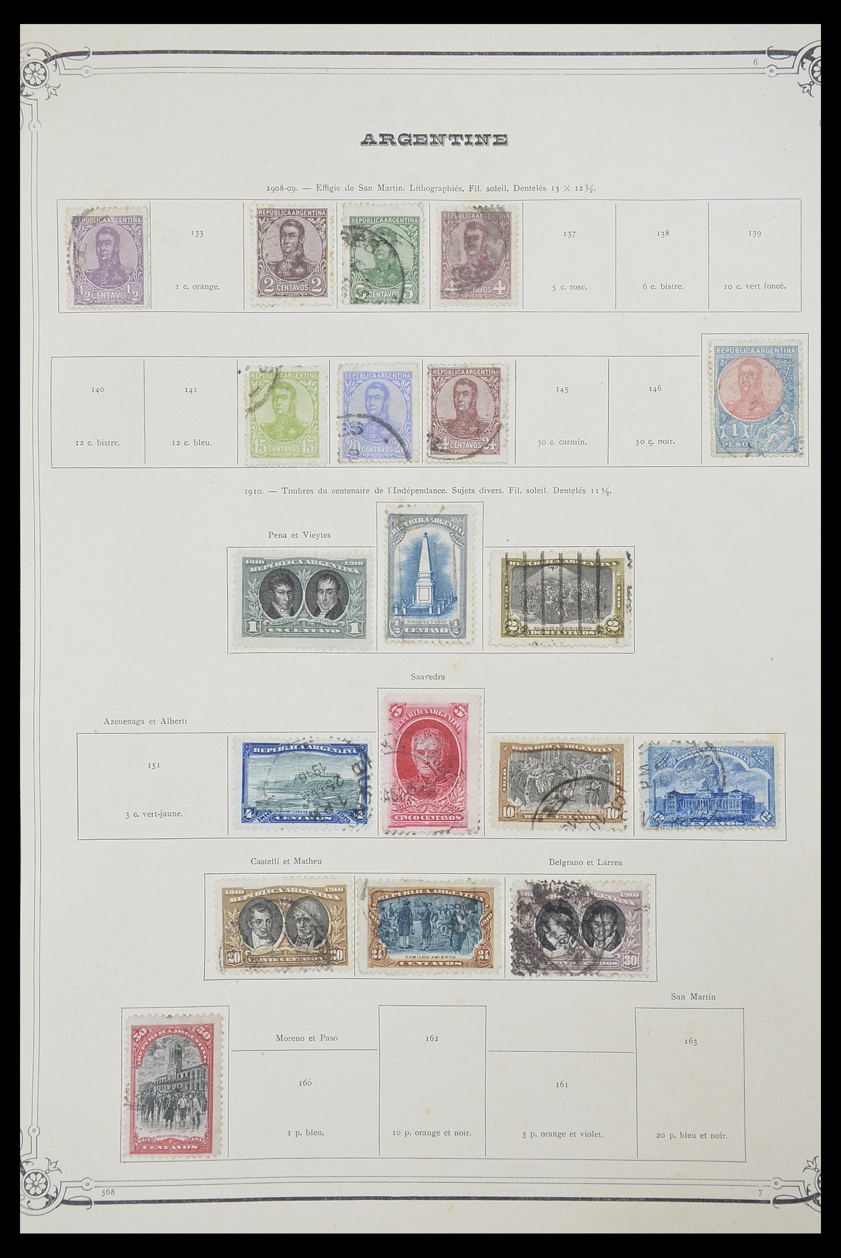 33903 006 - Postzegelverzameling 33903 Latijns Amerika 1853-1920.