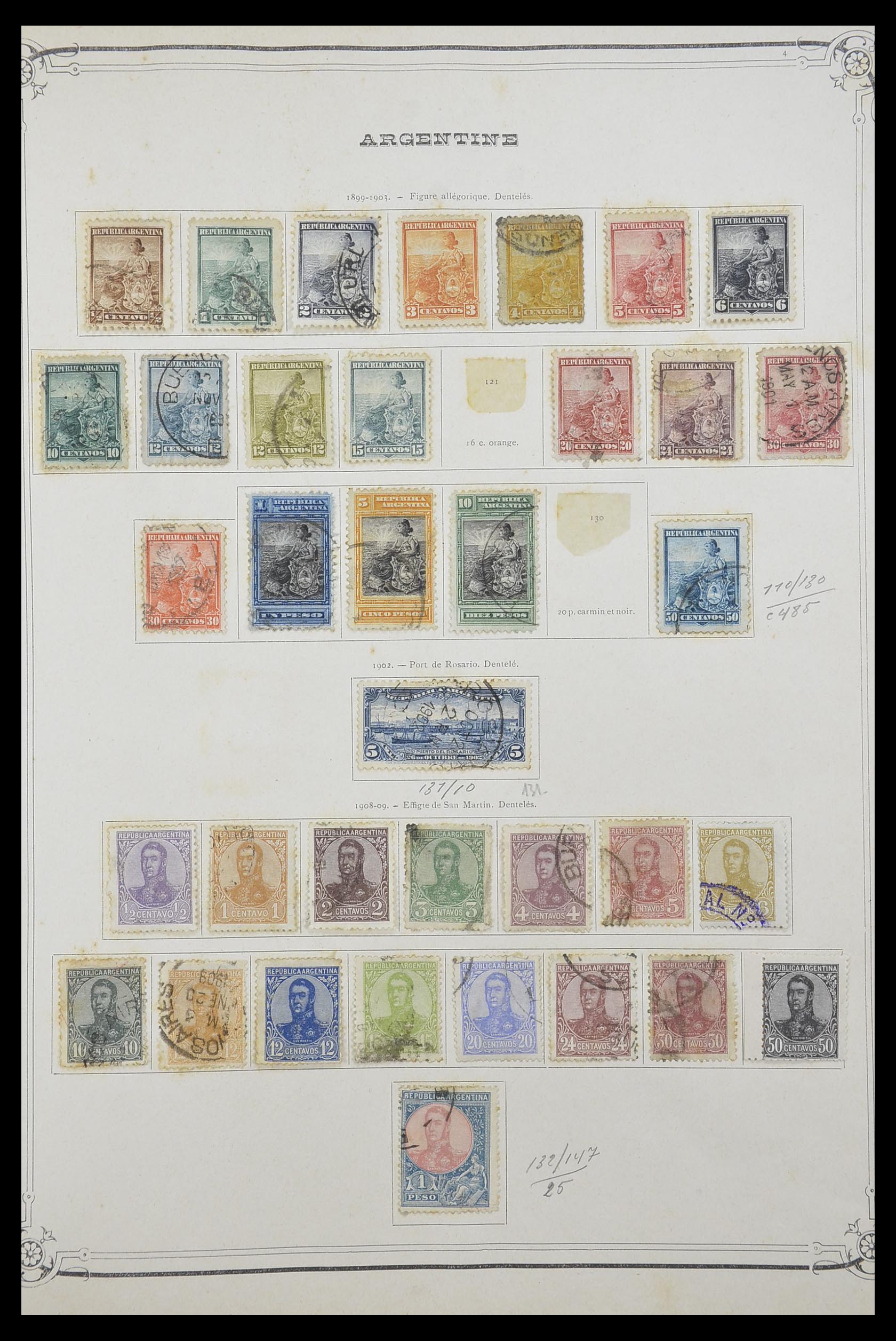33903 007 - Postzegelverzameling 33903 Latijns Amerika 1853-1920.