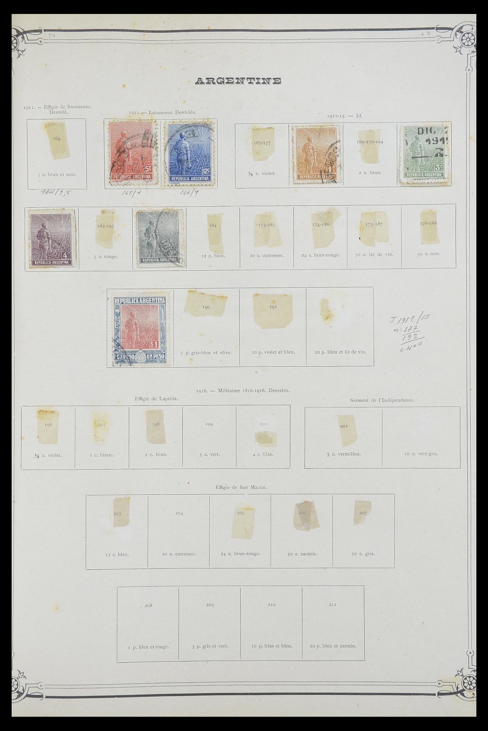 33903 009 - Postzegelverzameling 33903 Latijns Amerika 1853-1920.