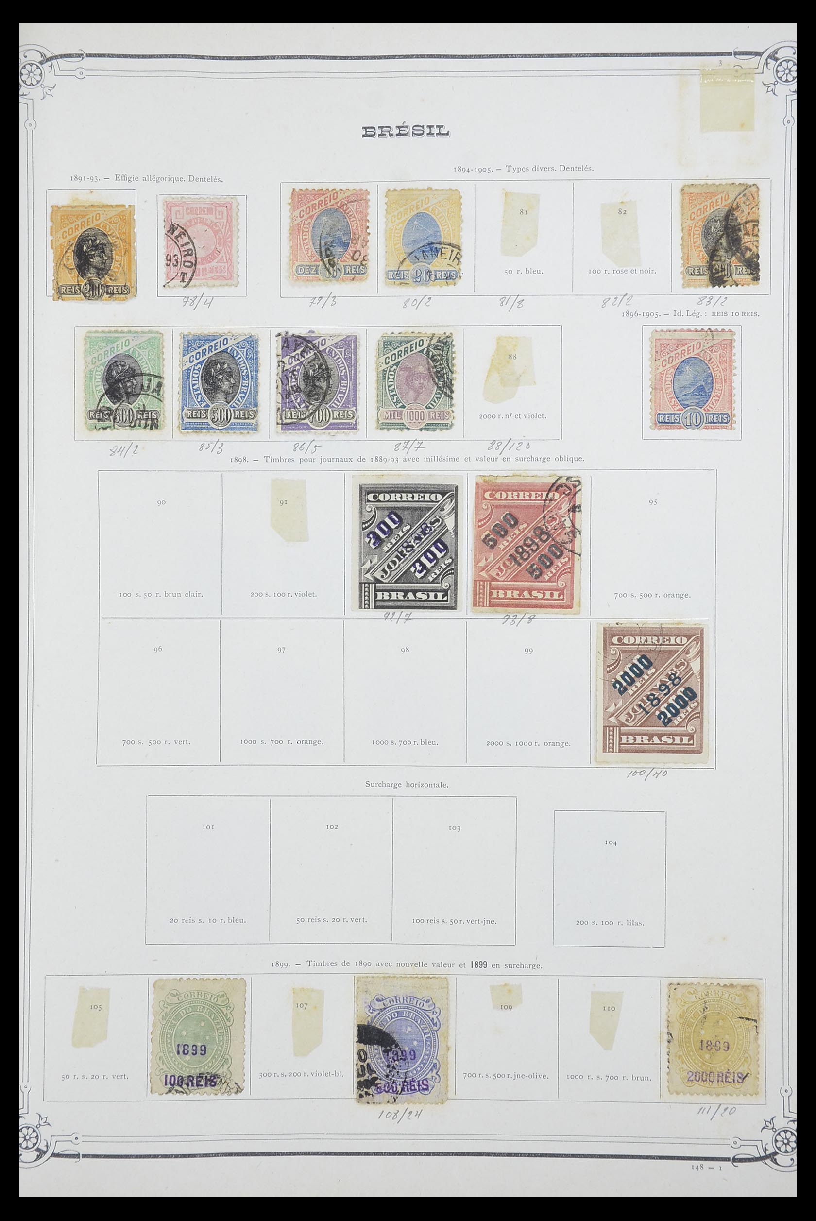 33903 022 - Postzegelverzameling 33903 Latijns Amerika 1853-1920.