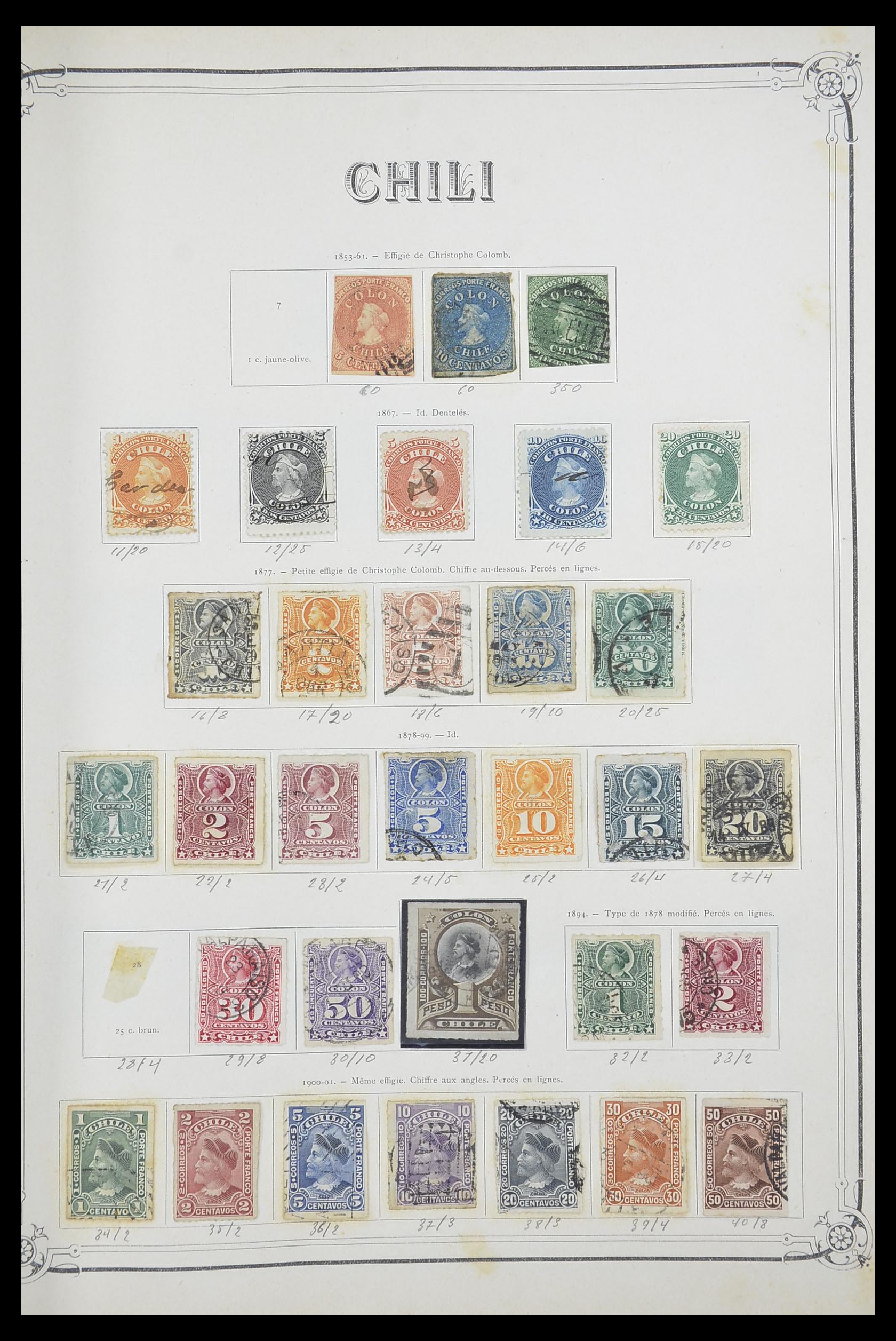 33903 033 - Postzegelverzameling 33903 Latijns Amerika 1853-1920.