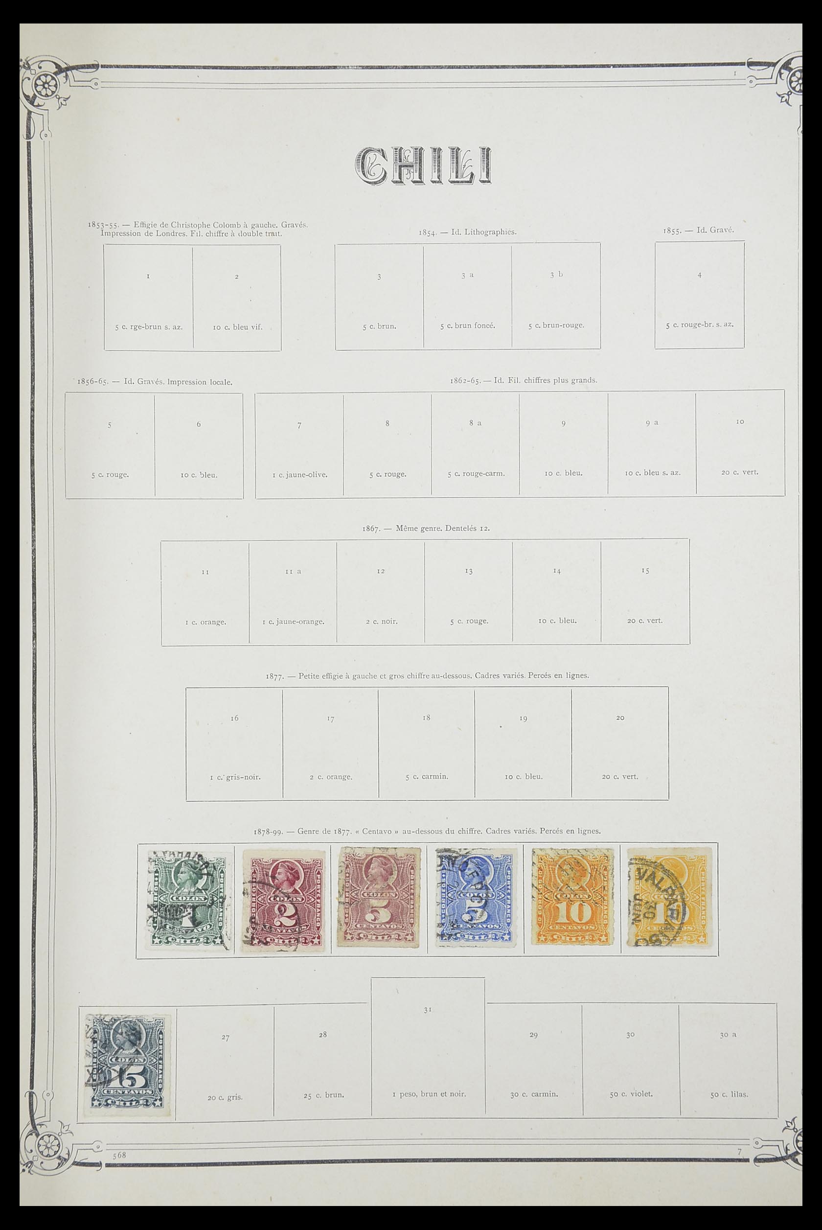 33903 035 - Postzegelverzameling 33903 Latijns Amerika 1853-1920.