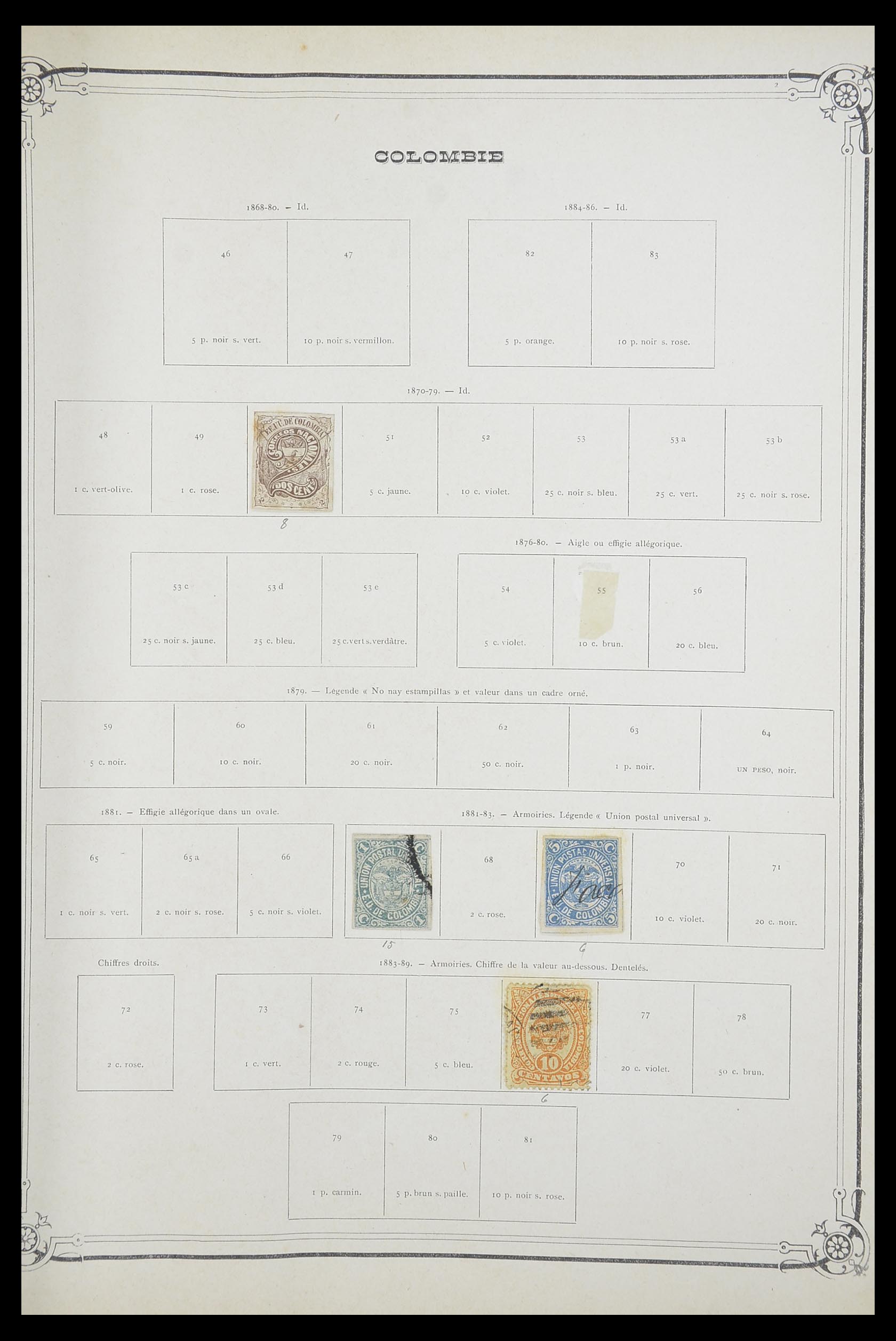 33903 041 - Postzegelverzameling 33903 Latijns Amerika 1853-1920.