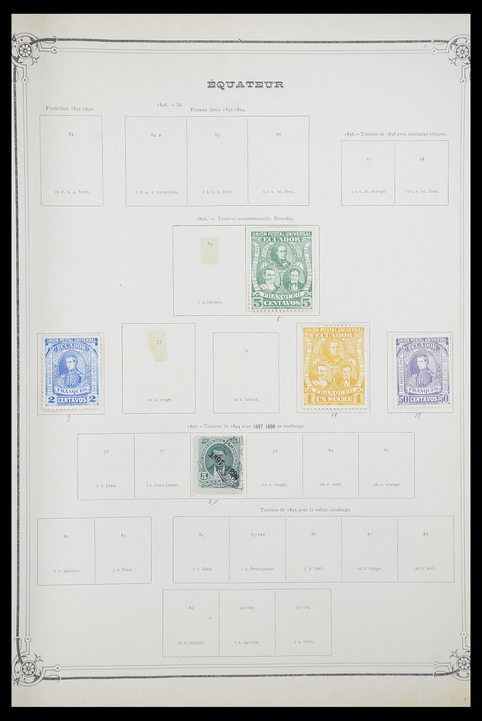 33903 070 - Postzegelverzameling 33903 Latijns Amerika 1853-1920.