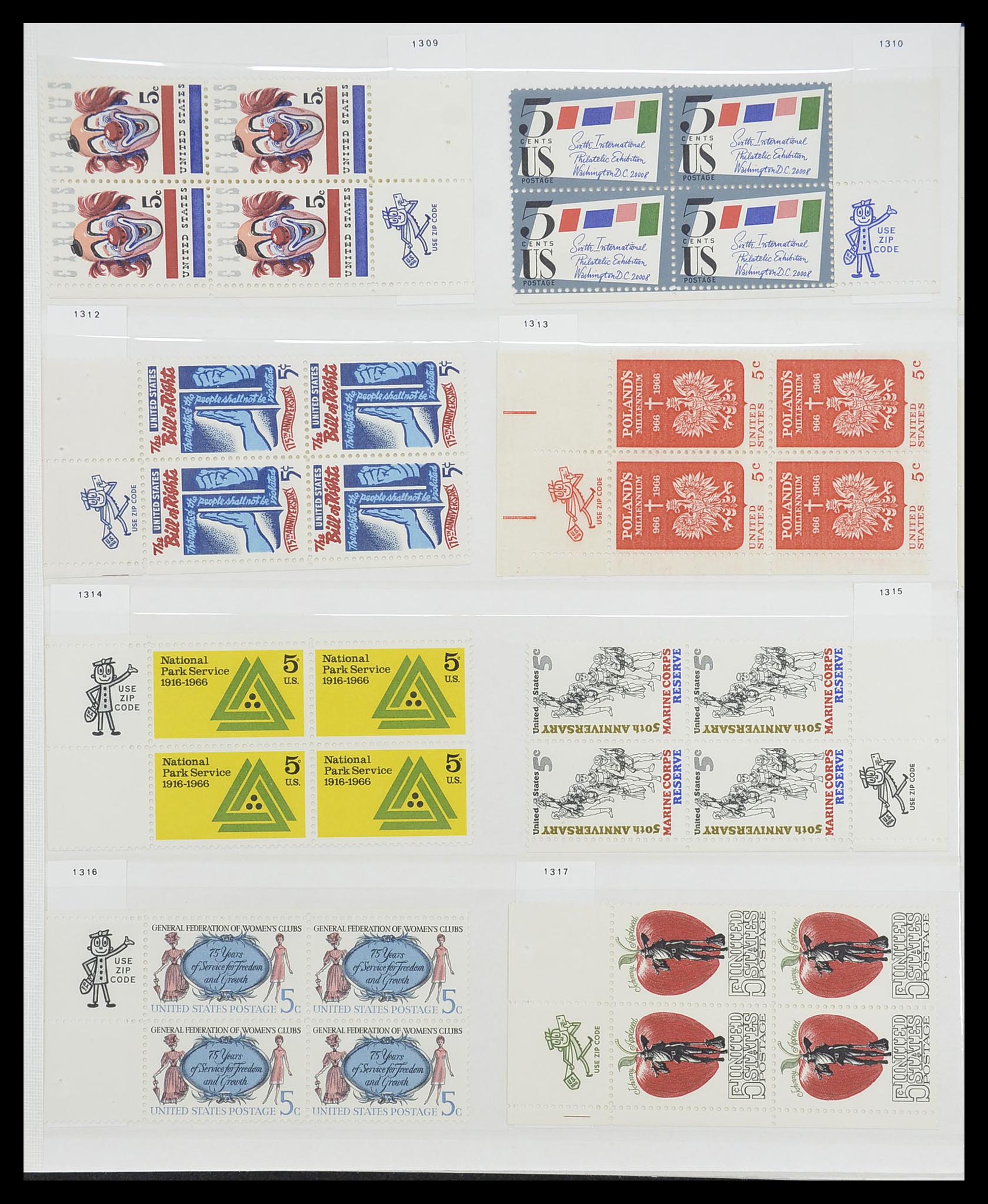 33904 021 - Stamp collection 33904 USA 1938-1998.