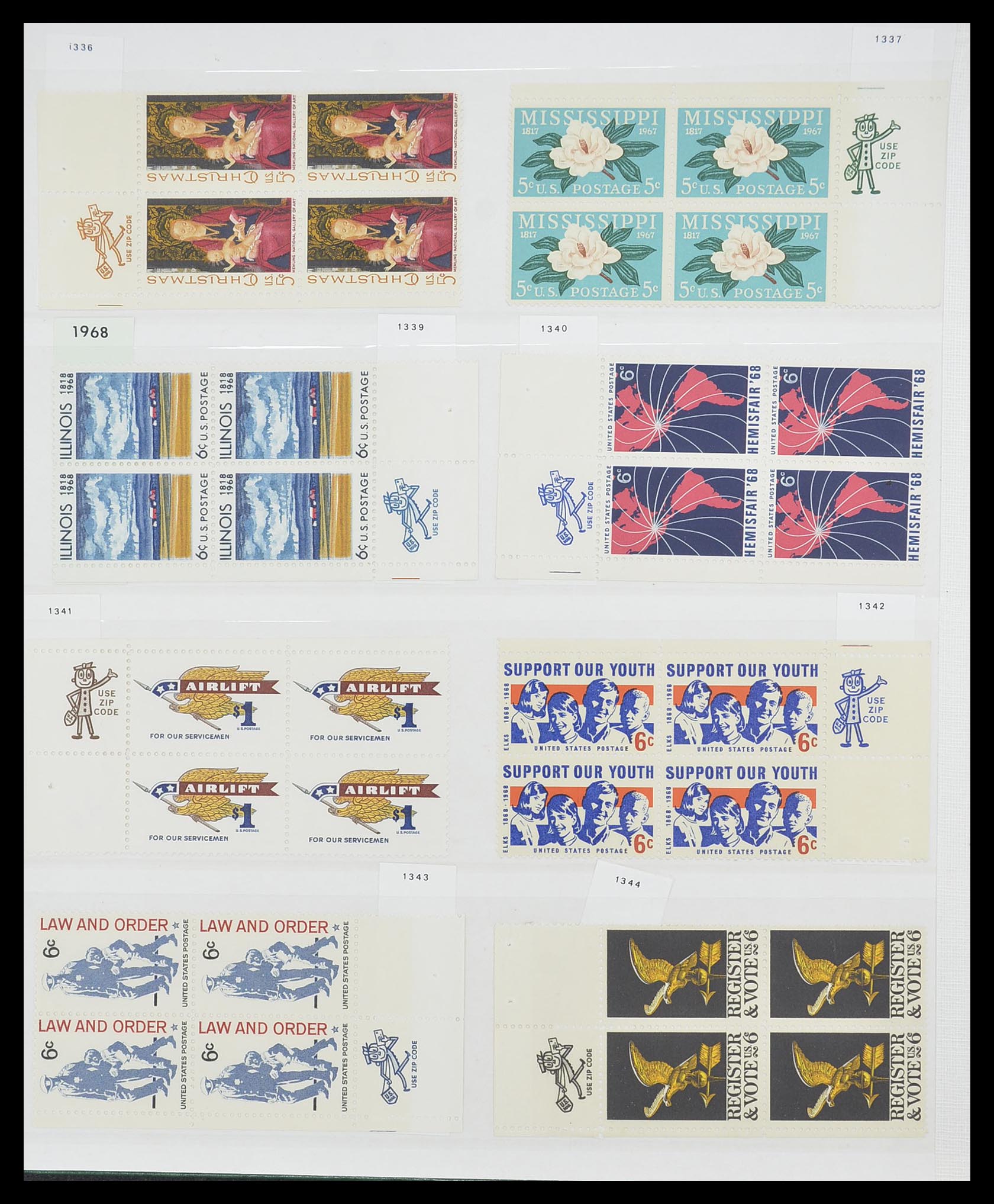 33904 024 - Stamp collection 33904 USA 1938-1998.
