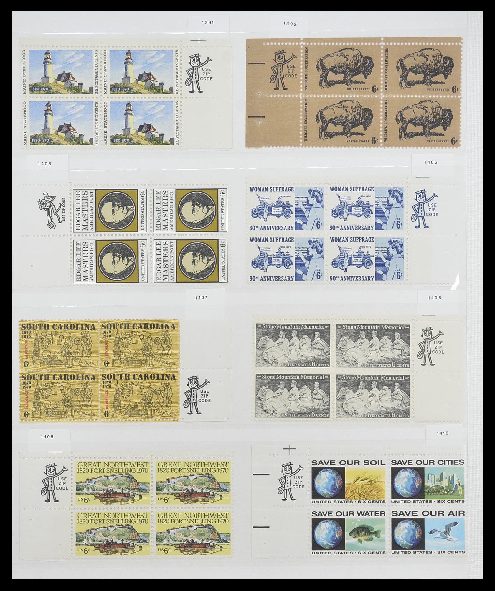 33904 030 - Stamp collection 33904 USA 1938-1998.