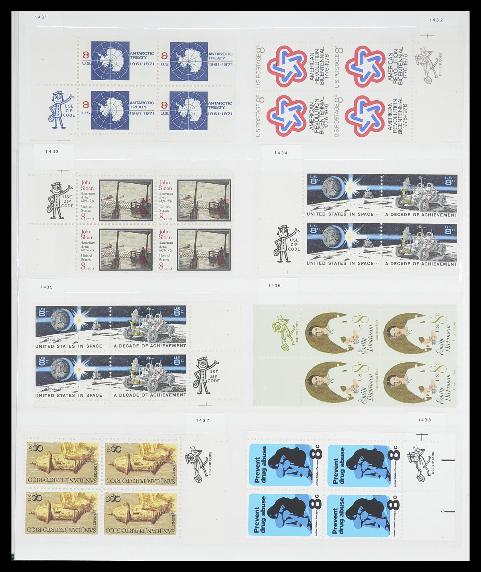 33904 034 - Stamp collection 33904 USA 1938-1998.