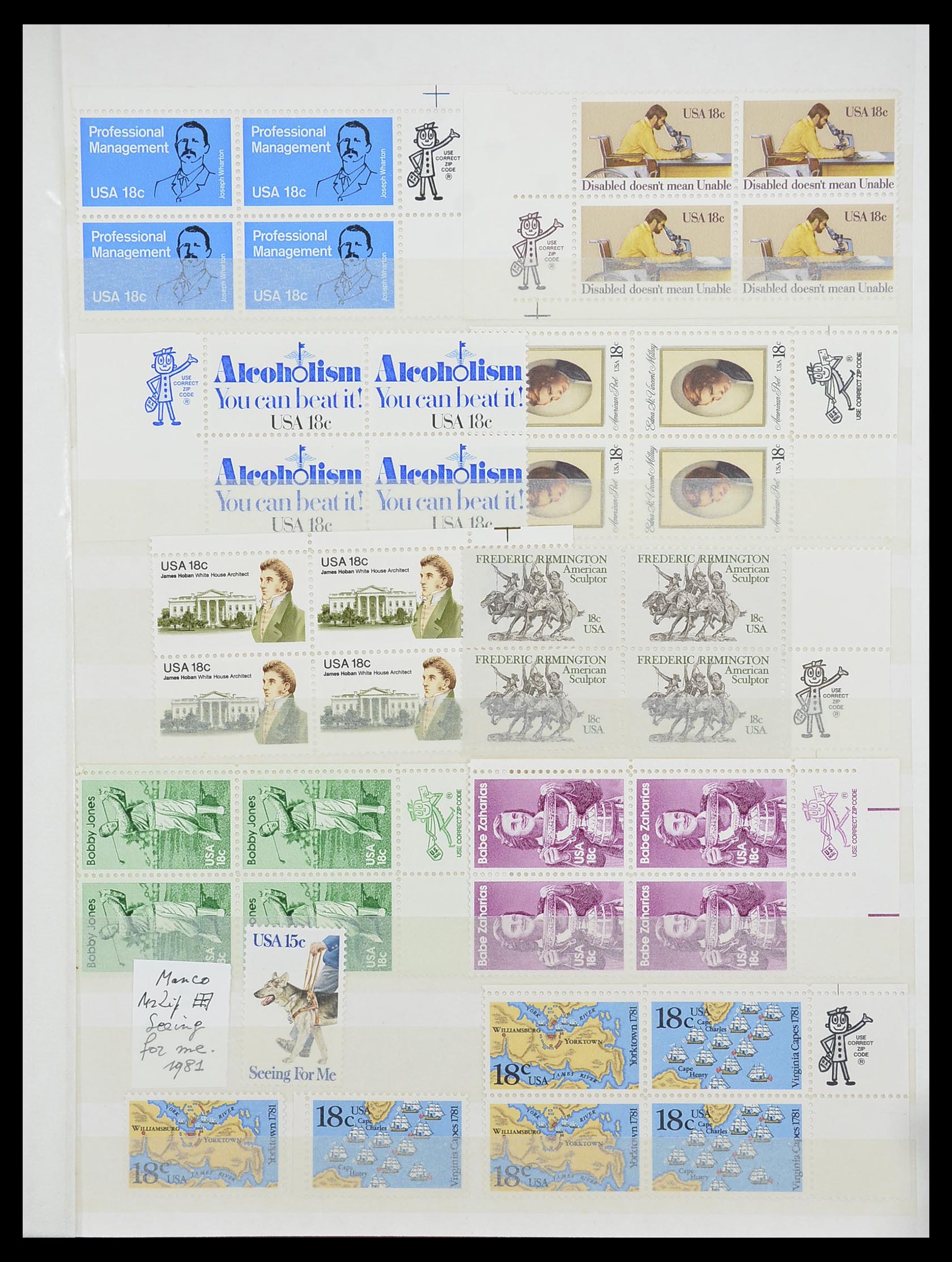 33904 086 - Stamp collection 33904 USA 1938-1998.