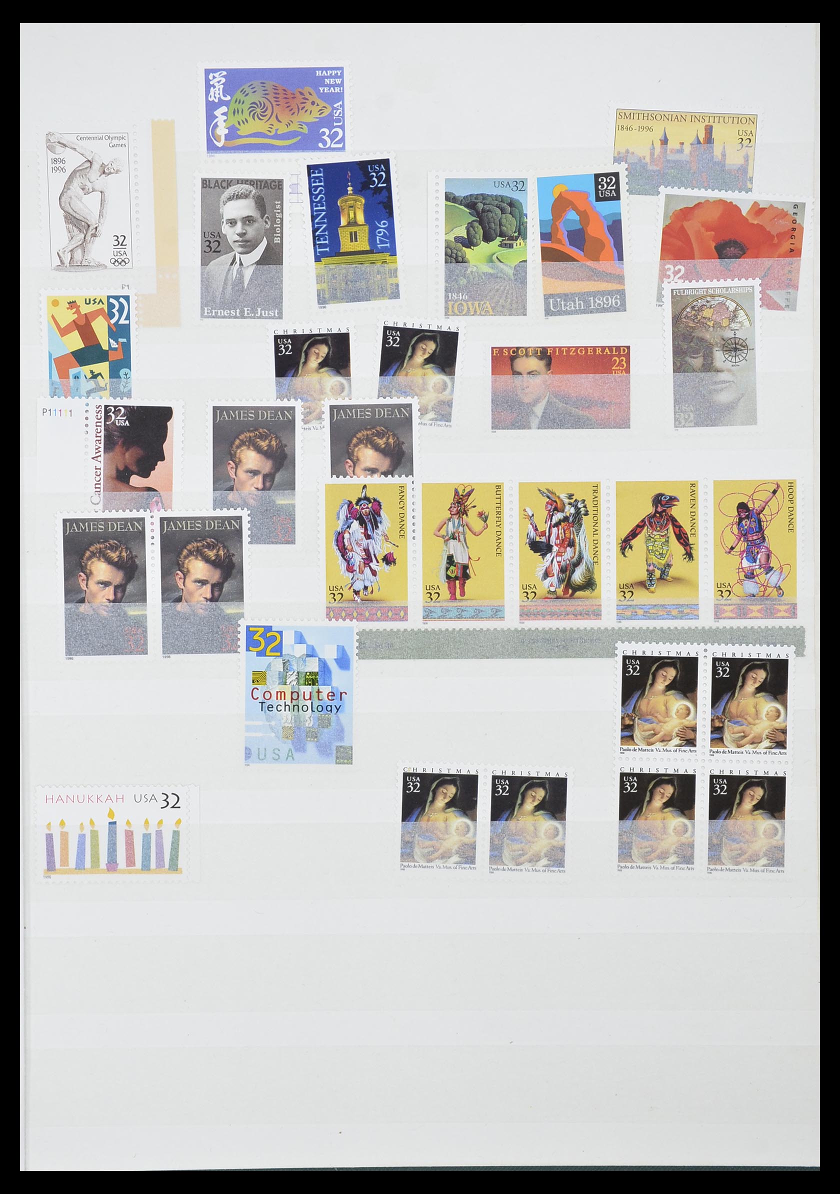 33904 185 - Stamp collection 33904 USA 1938-1998.