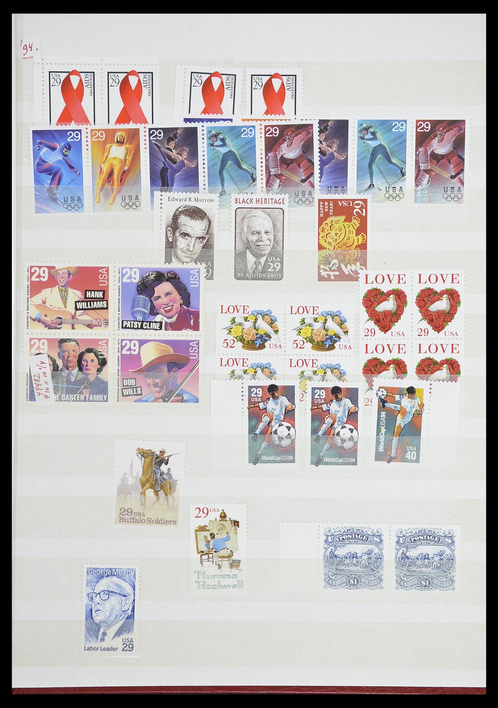33904 190 - Postzegelverzameling 33904 USA 1938-1998.