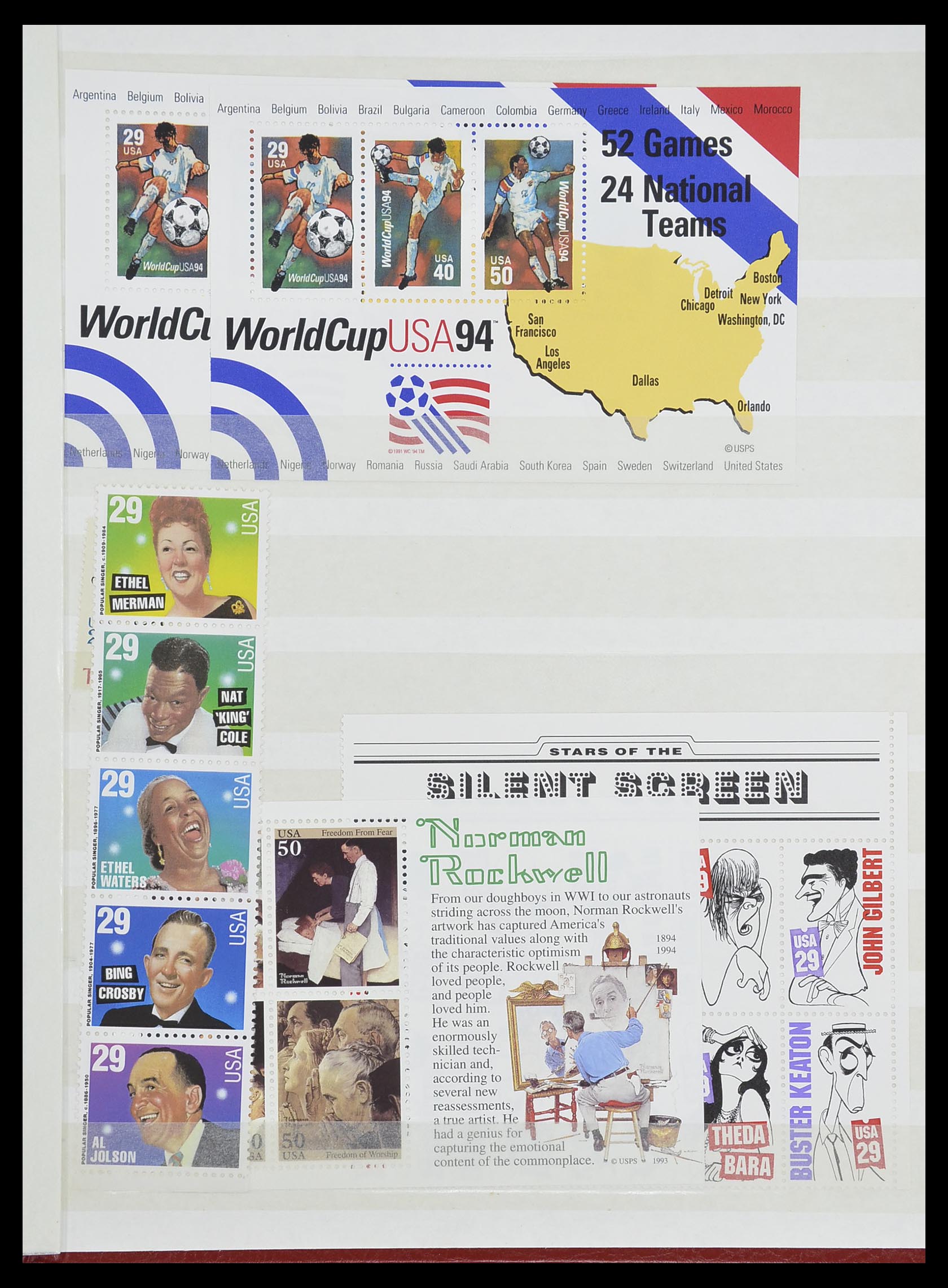 33904 192 - Postzegelverzameling 33904 USA 1938-1998.
