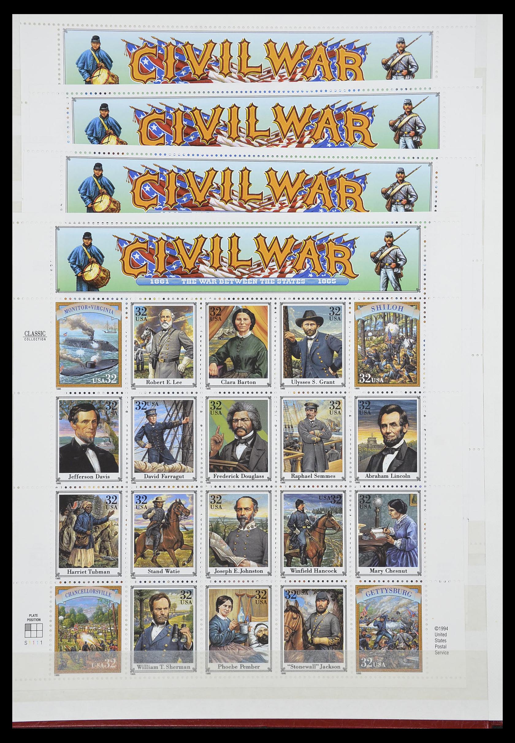 33904 193 - Postzegelverzameling 33904 USA 1938-1998.