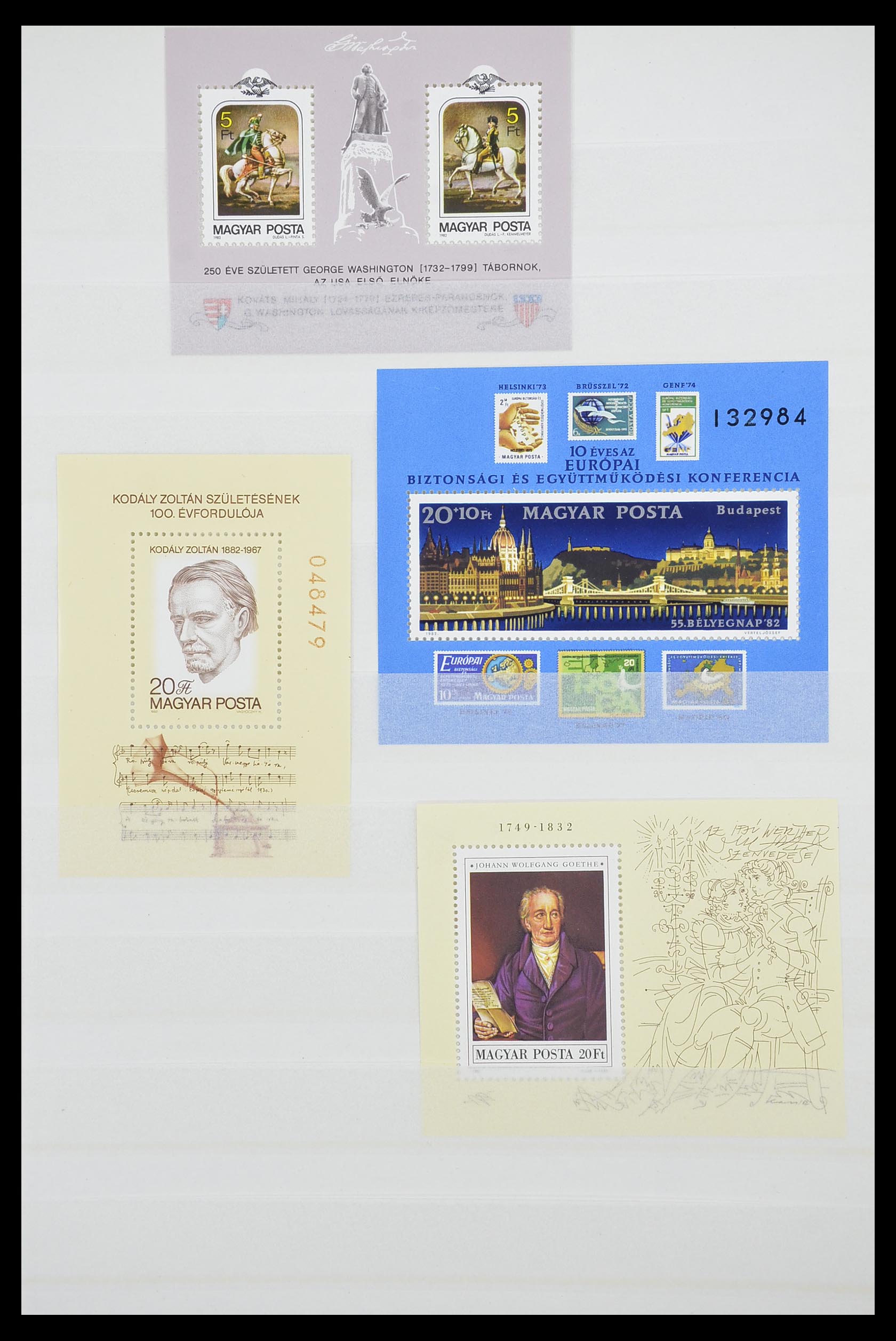 33909 007 - Postzegelverzameling 33909 Hongarije blokken 1977-2010.