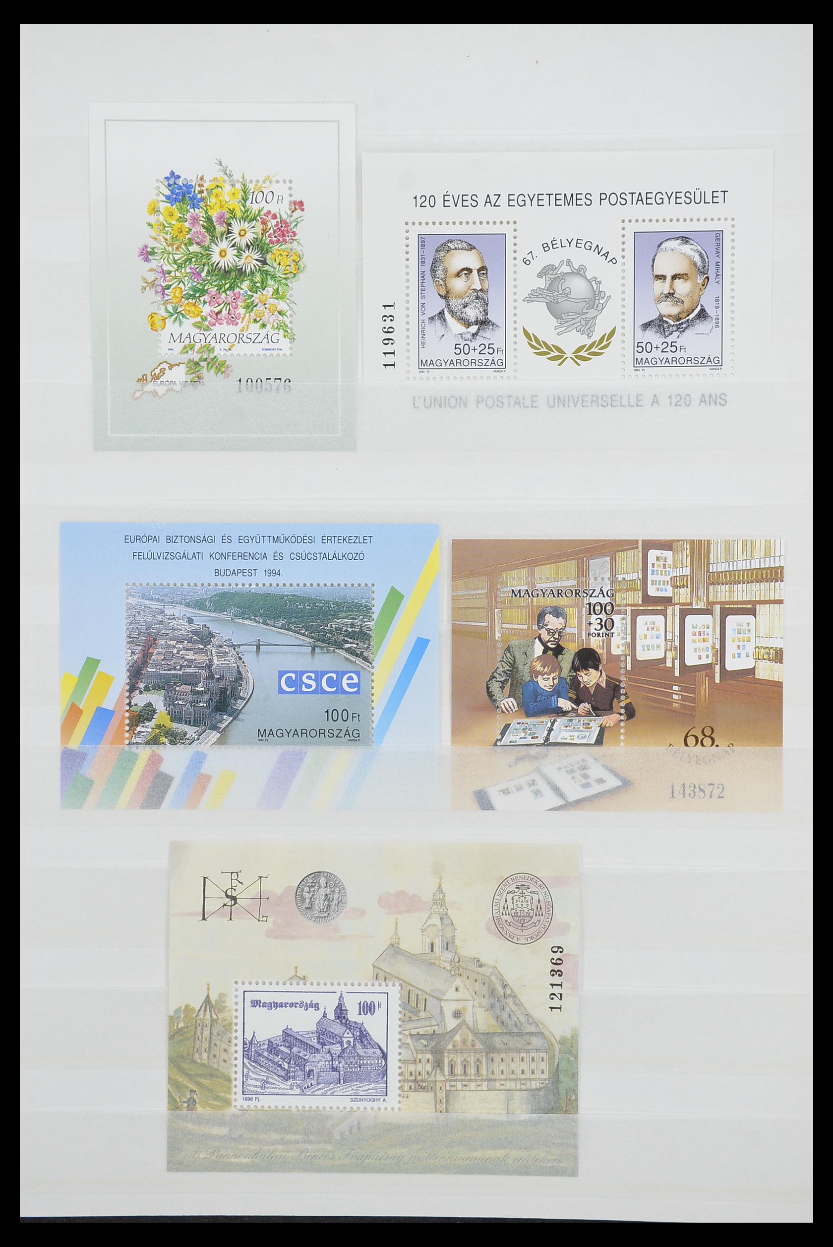 33909 019 - Postzegelverzameling 33909 Hongarije blokken 1977-2010.